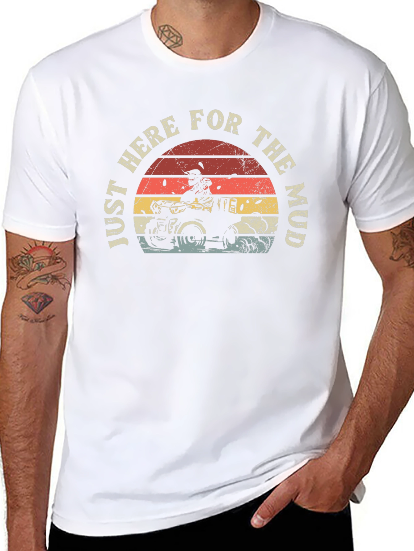 Just Here For The Mud Black T-Shirt