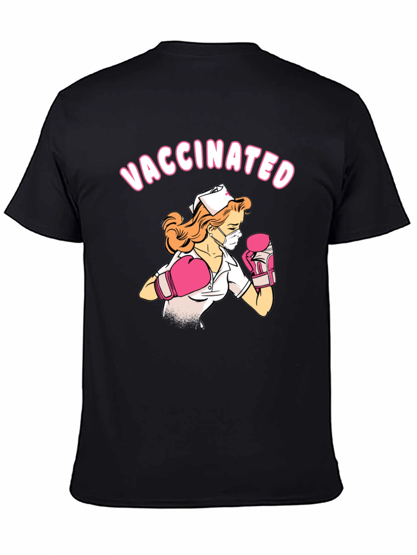 Vaccinated Nurse Boxer Graphic Tee