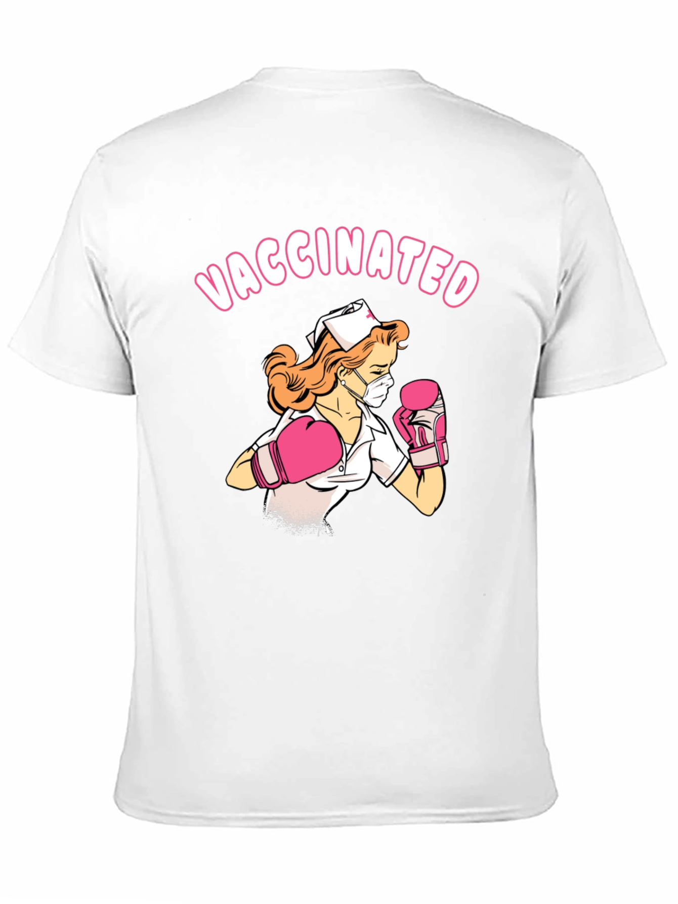 Vaccinated Nurse Boxer Graphic Tee
