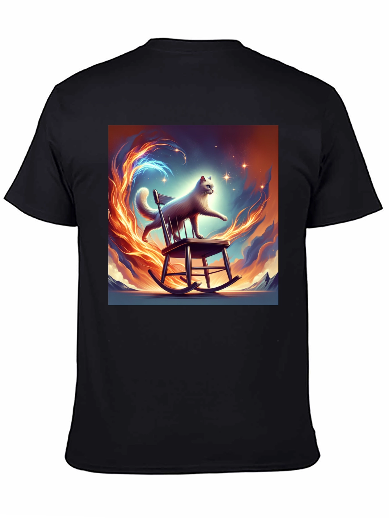Cat on Rocking Chair Graphic Tee