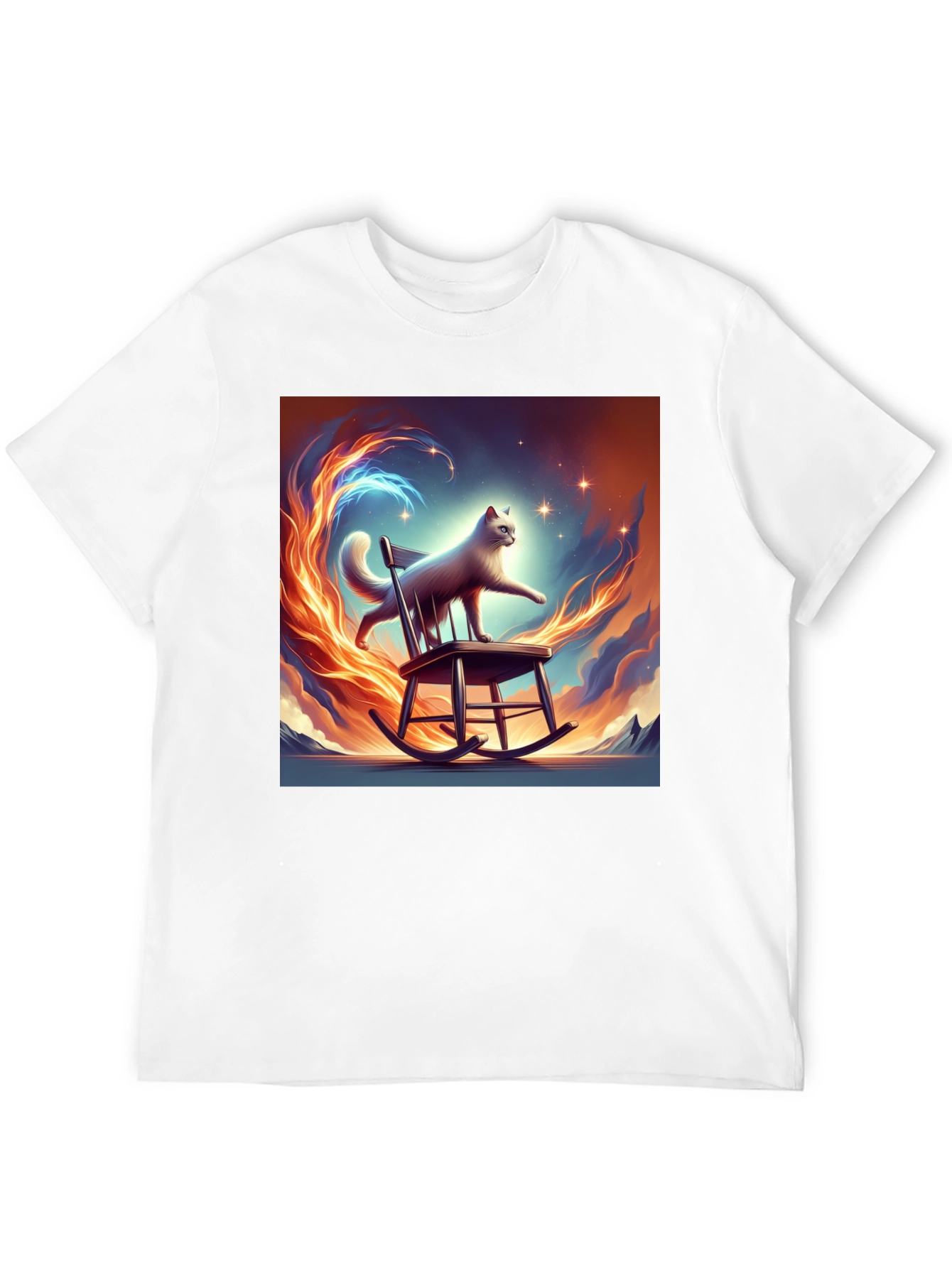 Cat on Rocking Chair Graphic Tee
