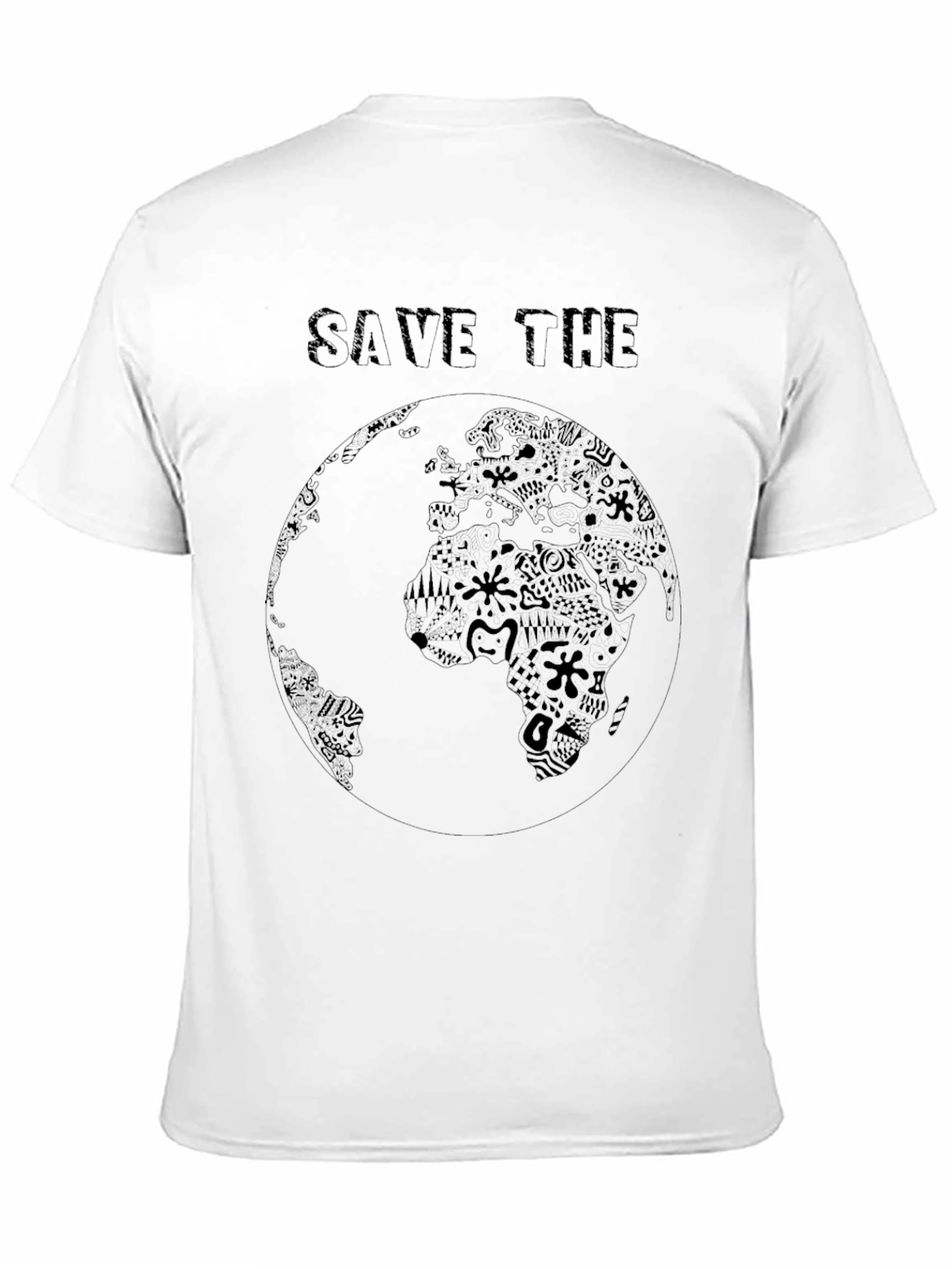 Save the Earth Black Graphic T-Shirt