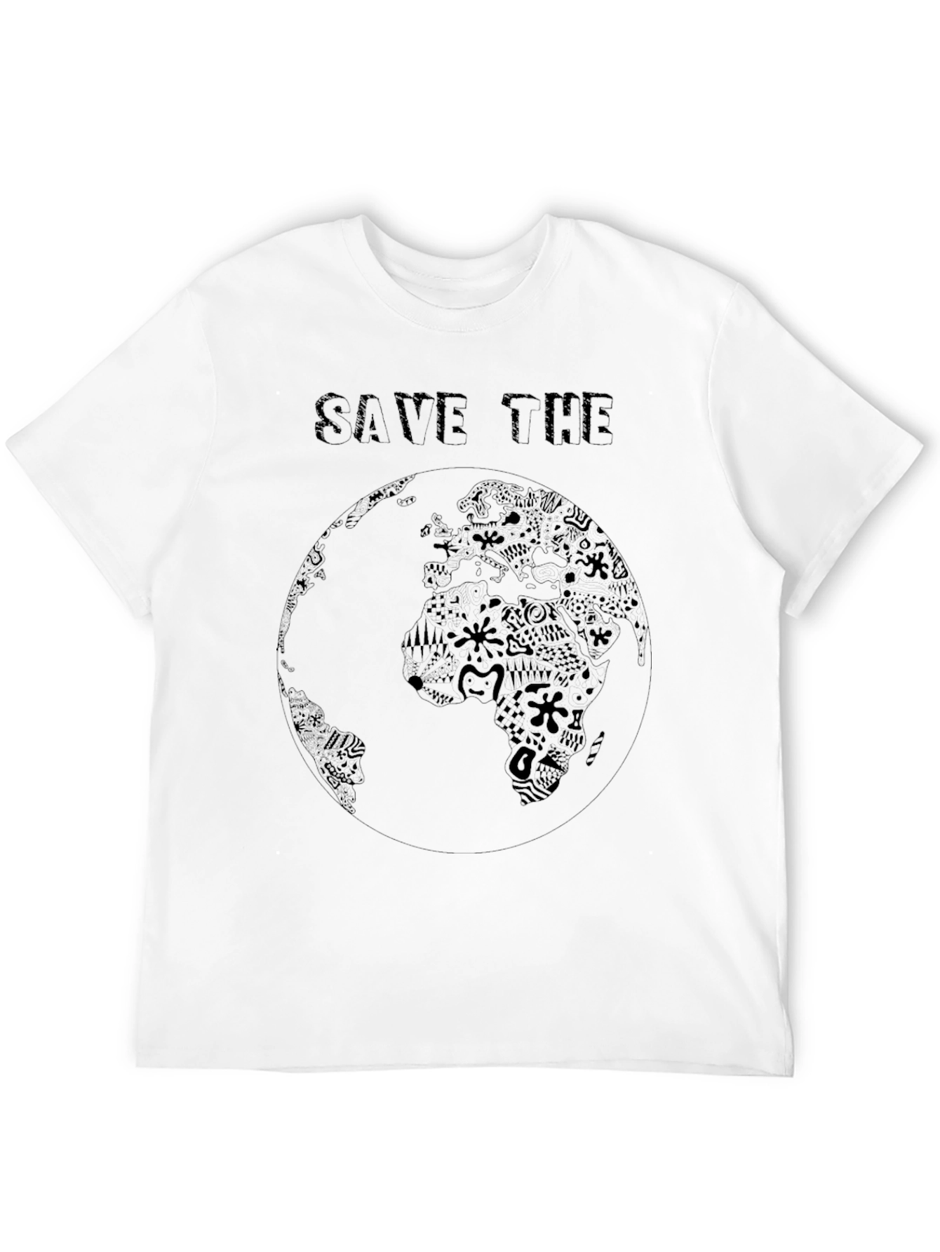 Save the Earth Black Graphic T-Shirt
