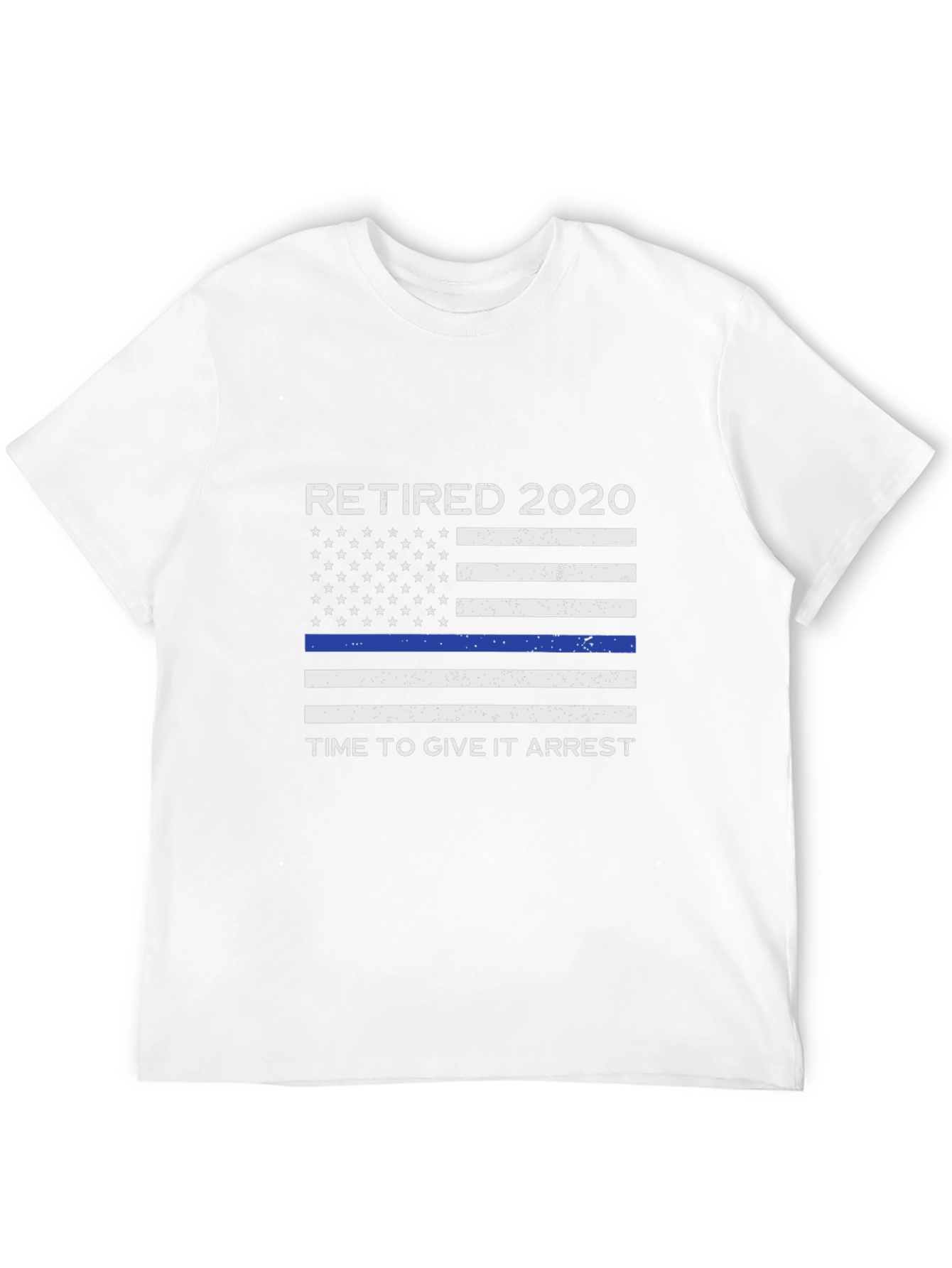 Retired 2020 Thin Blue Line Police T-Shirt