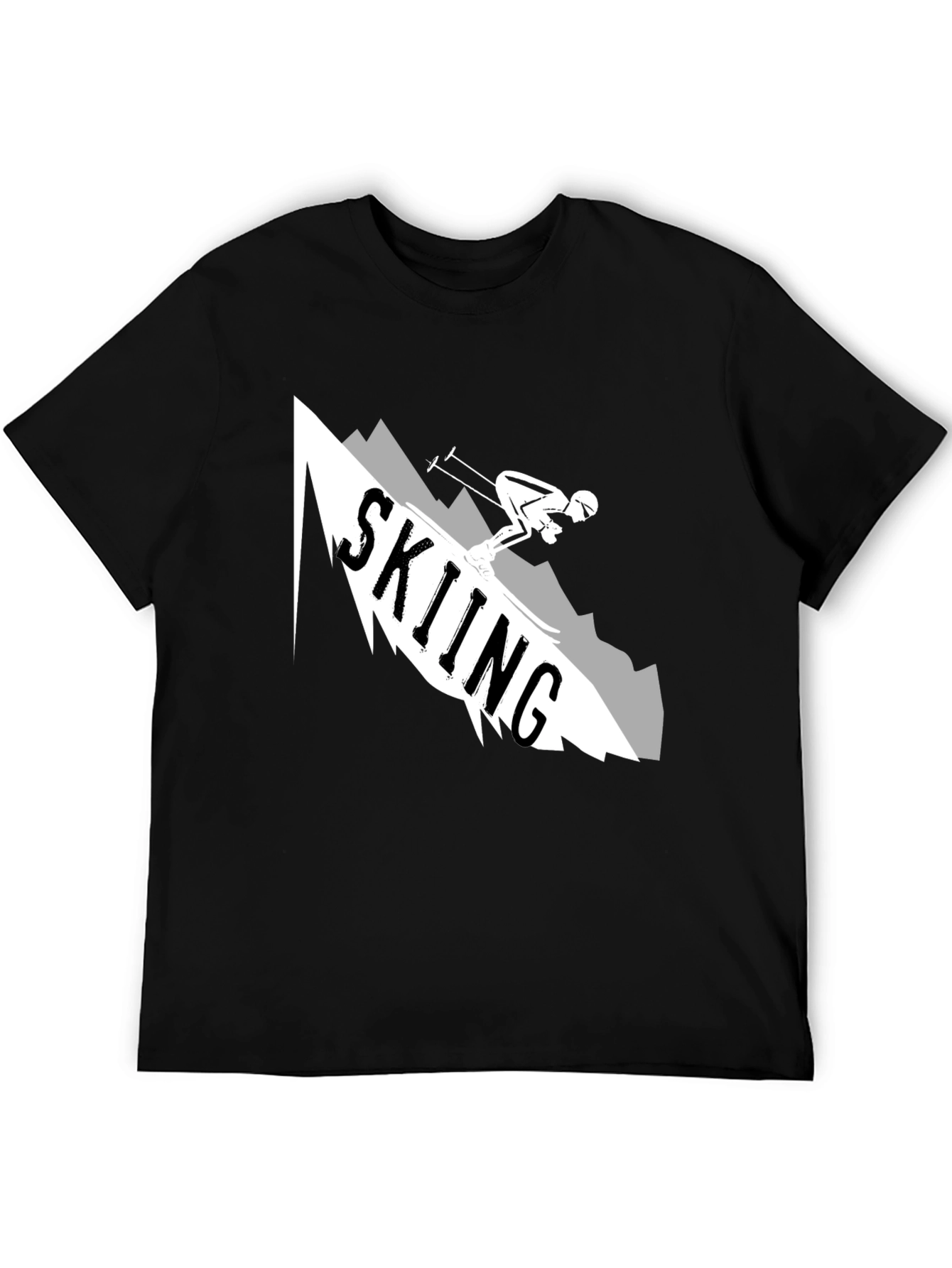 Skiing Graphic T-Shirt: Mountain Adventure Tee