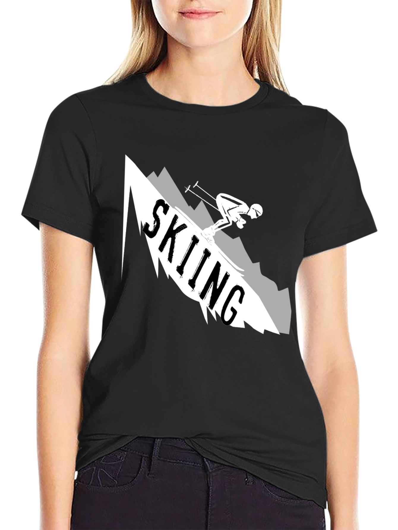 Skiing Graphic T-Shirt: Mountain Adventure Tee