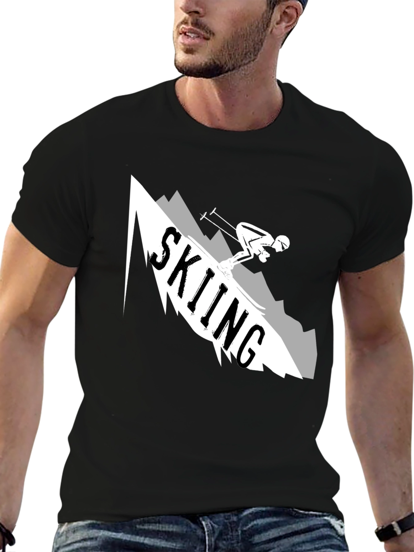 Skiing Graphic T-Shirt: Mountain Adventure Tee