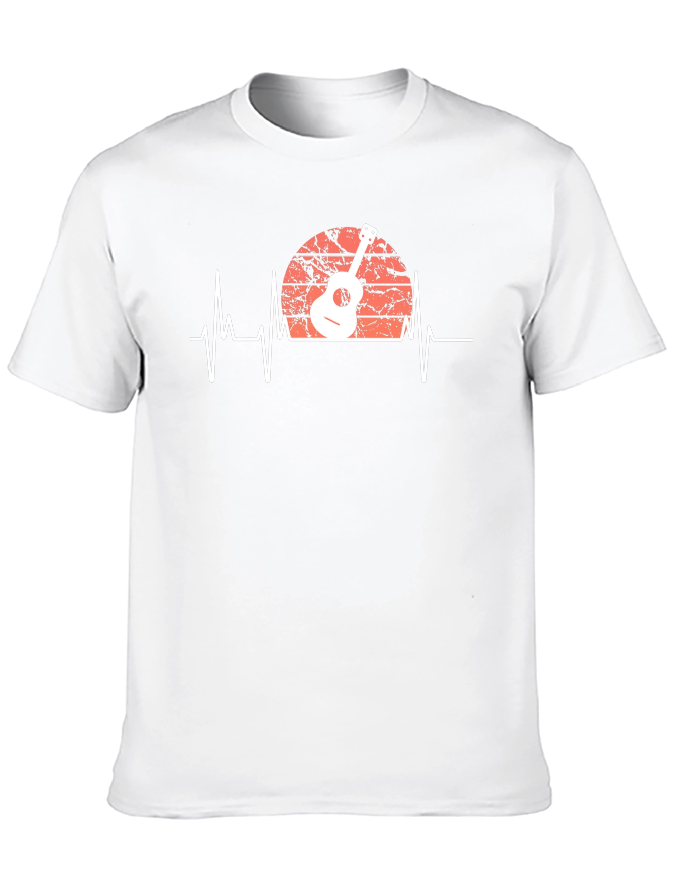 Guitar Heartbeat Graphic Tee - Musician Style