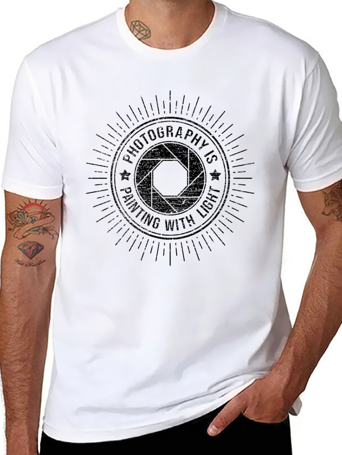 Photography is Painting with Light Black T-Shirt