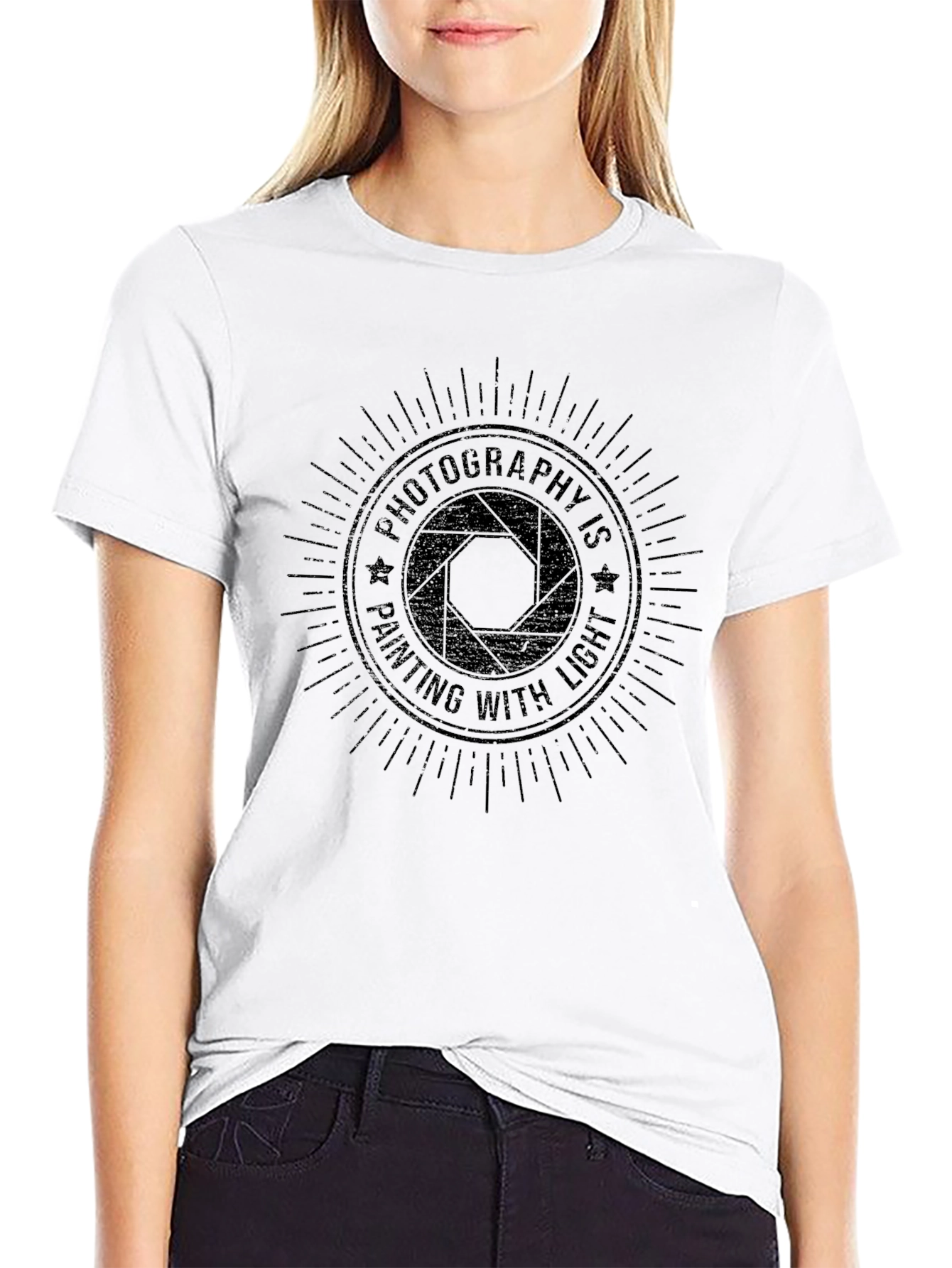 Photography is Painting with Light Black T-Shirt