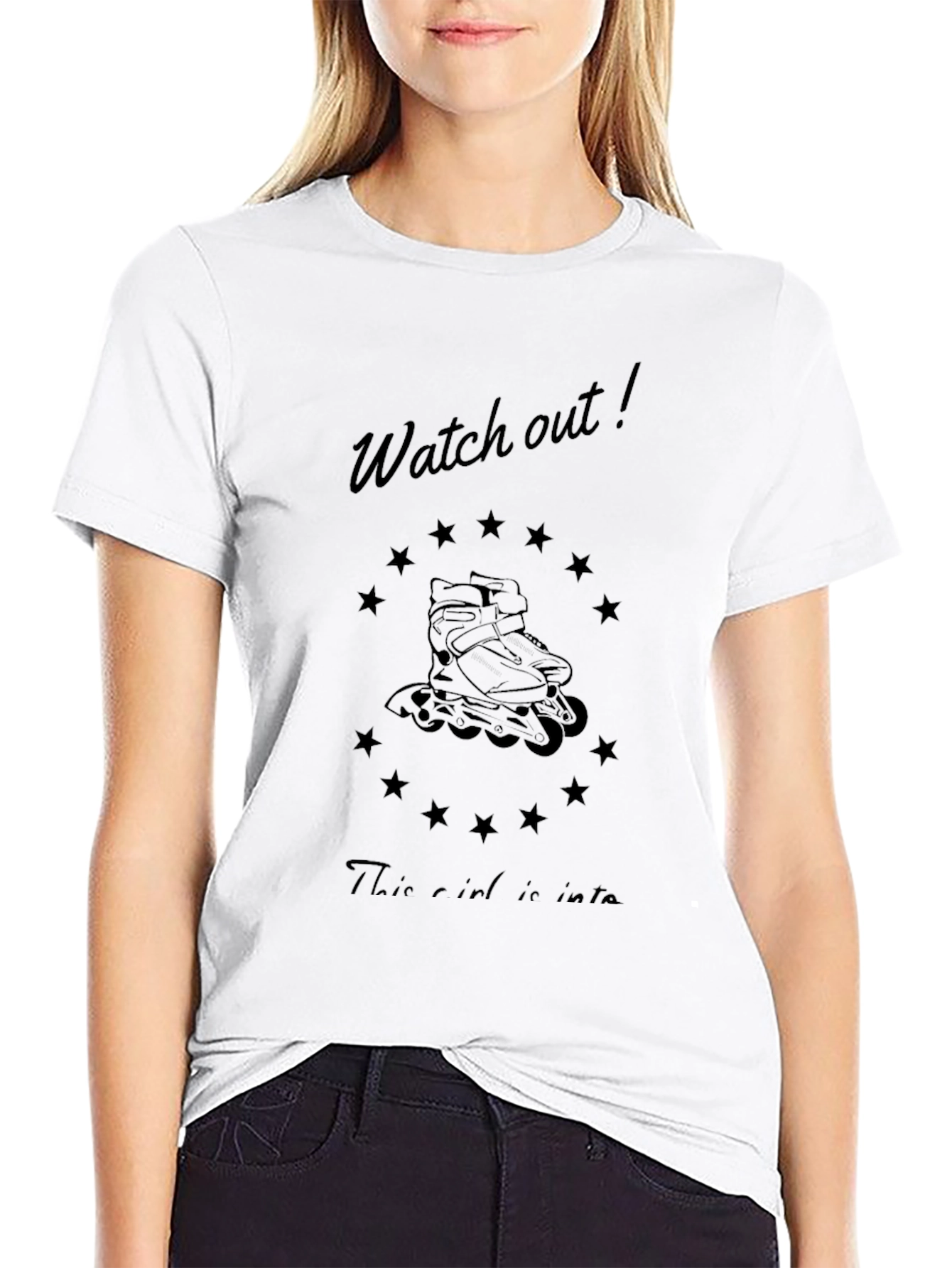 Watch Out! Roller Skate Graphic T-Shirt