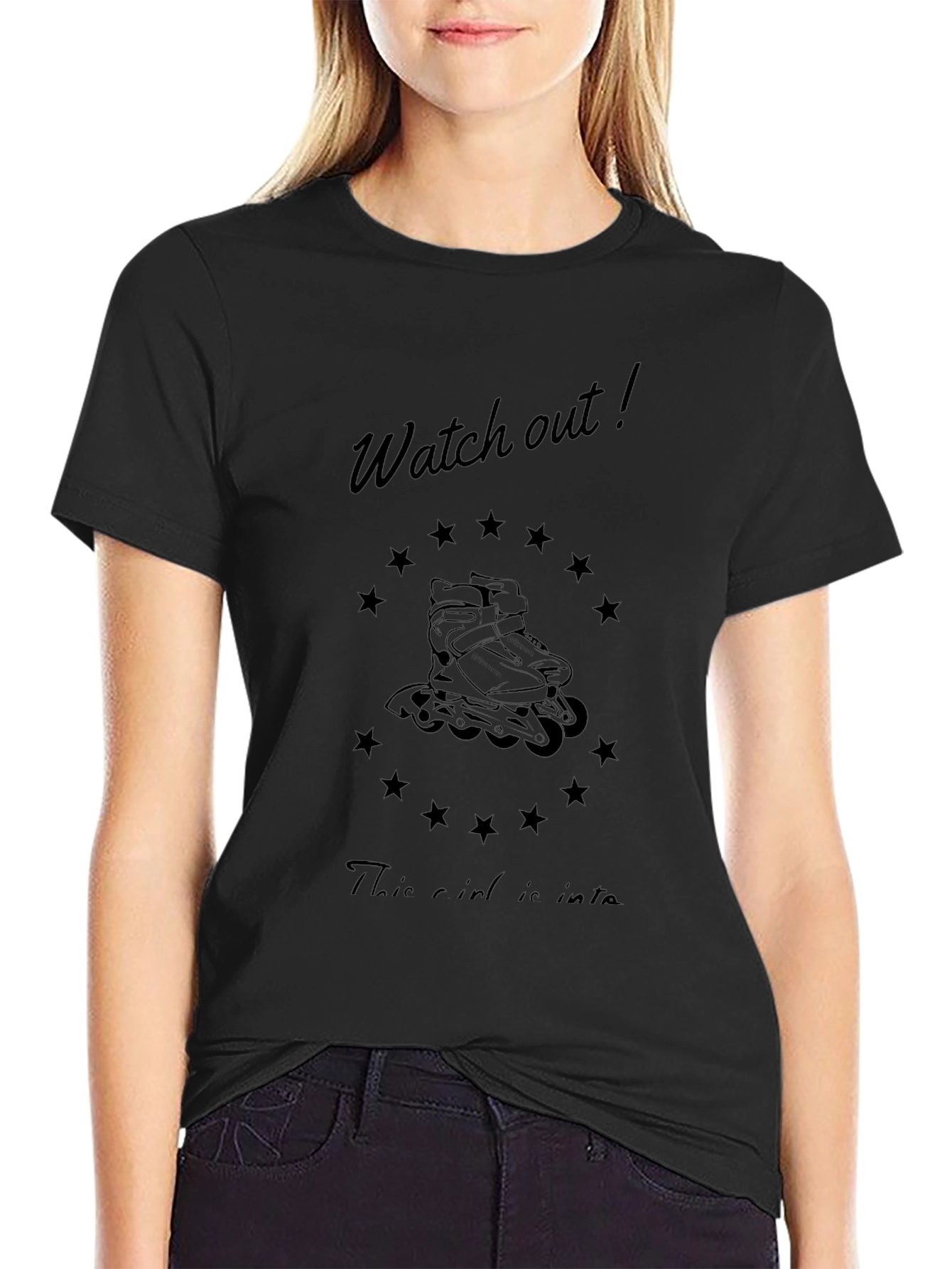 Watch Out! Roller Skate Graphic T-Shirt