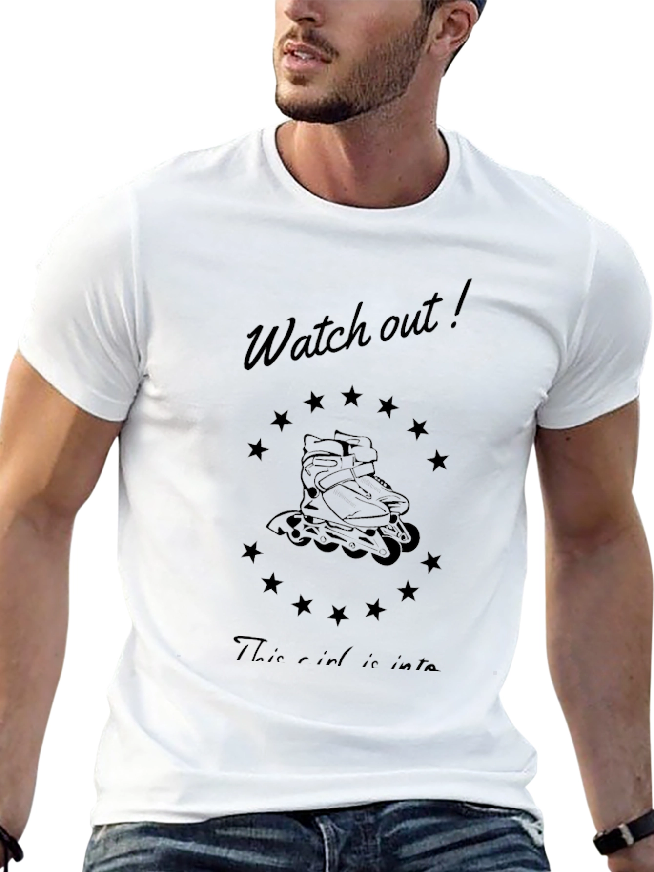 Watch Out! Roller Skate Graphic T-Shirt
