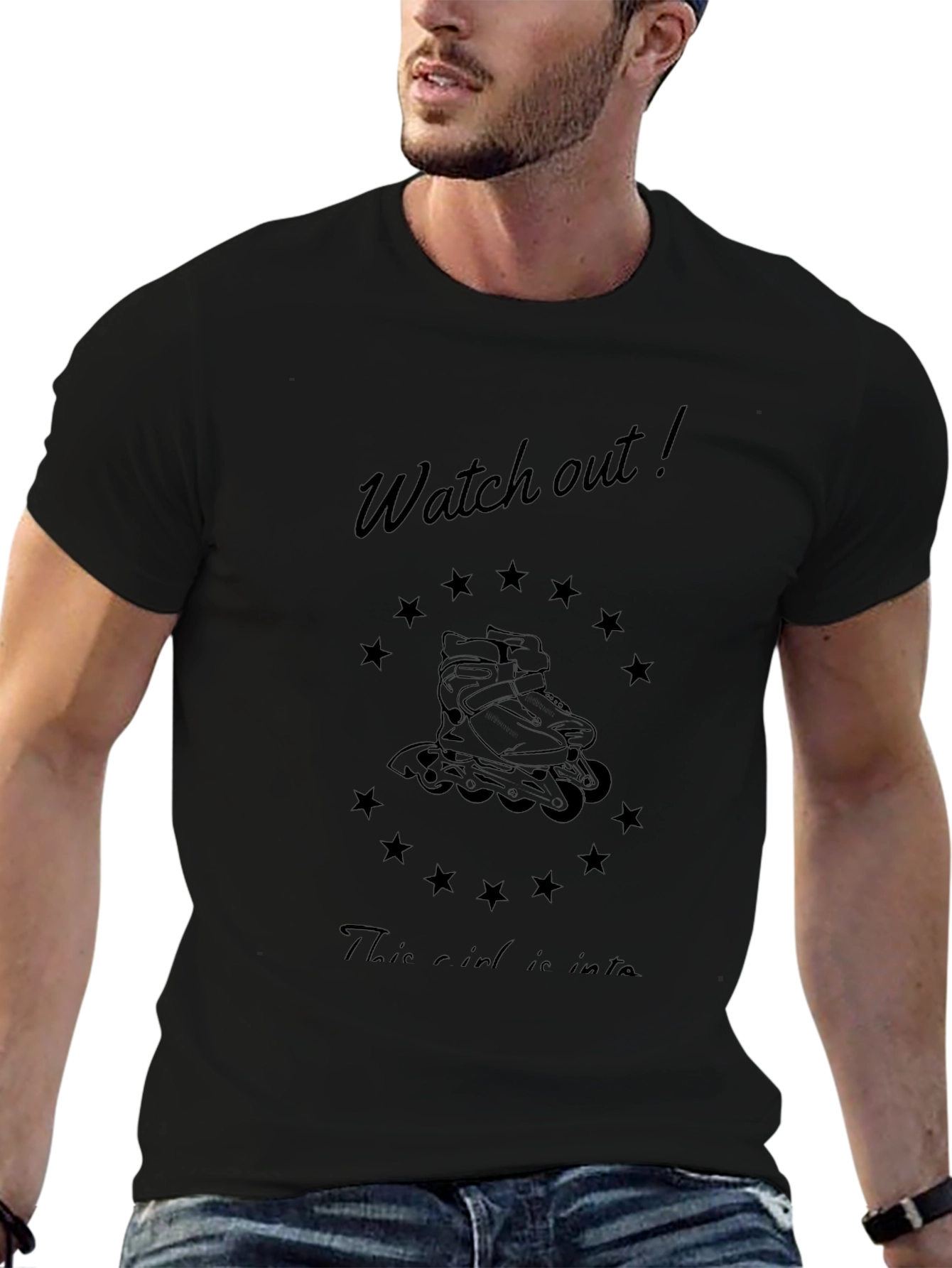 Watch Out! Roller Skate Graphic T-Shirt