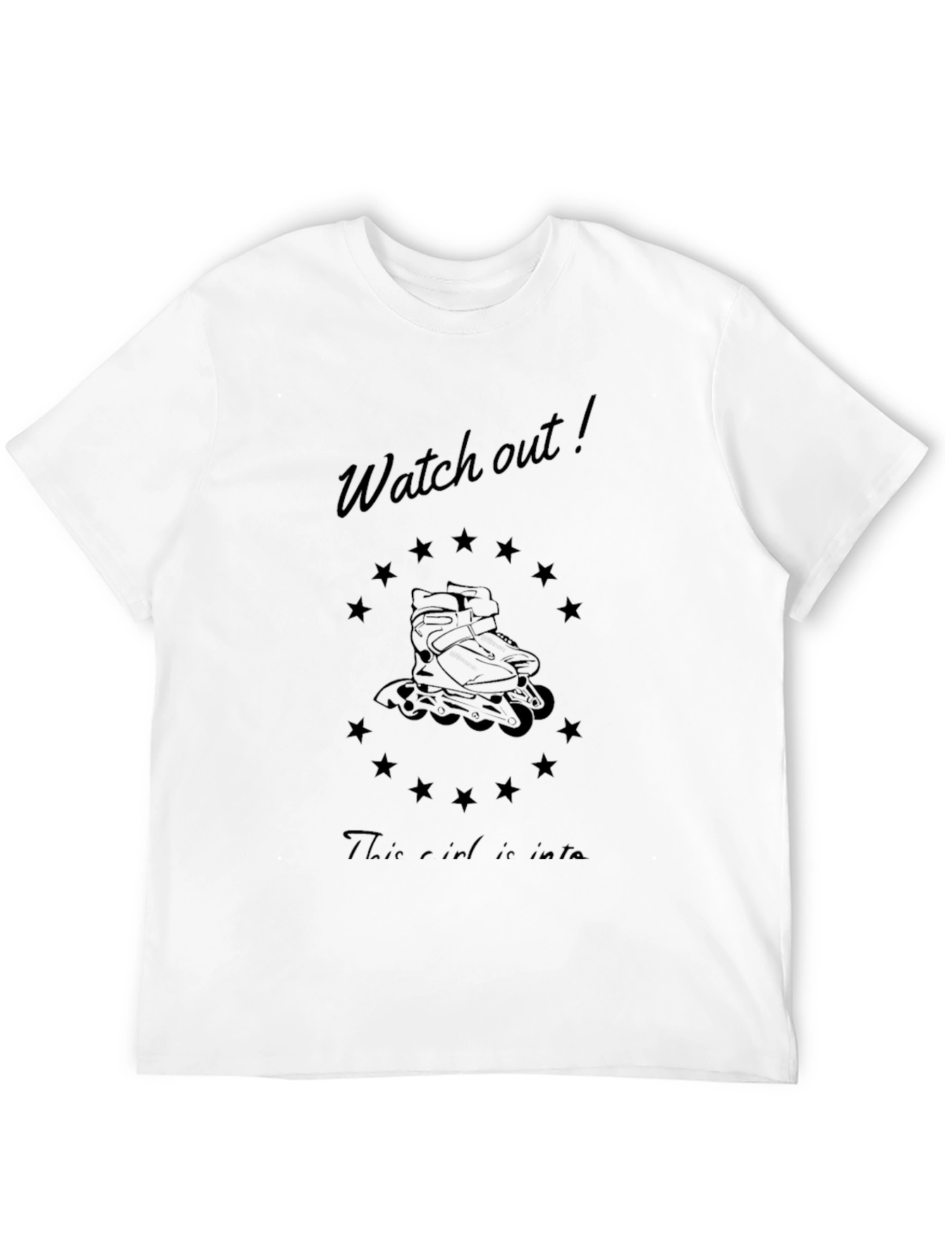 Watch Out! Roller Skate Graphic T-Shirt