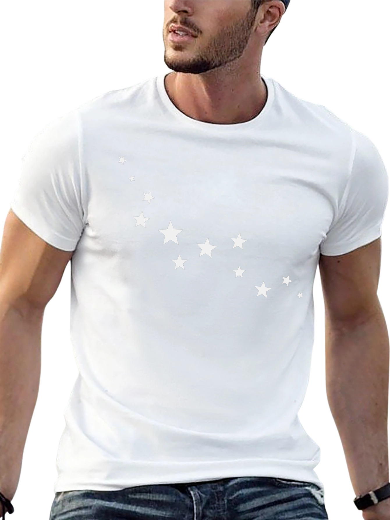 Star Constellation Graphic Tee - Modern Black T-Shirt