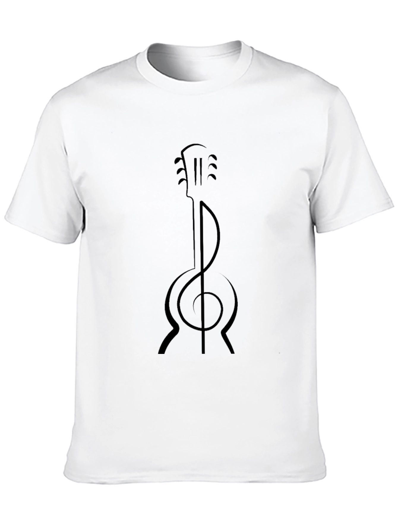 Guitar Clef Graphic Tee - Music Lover Shirt