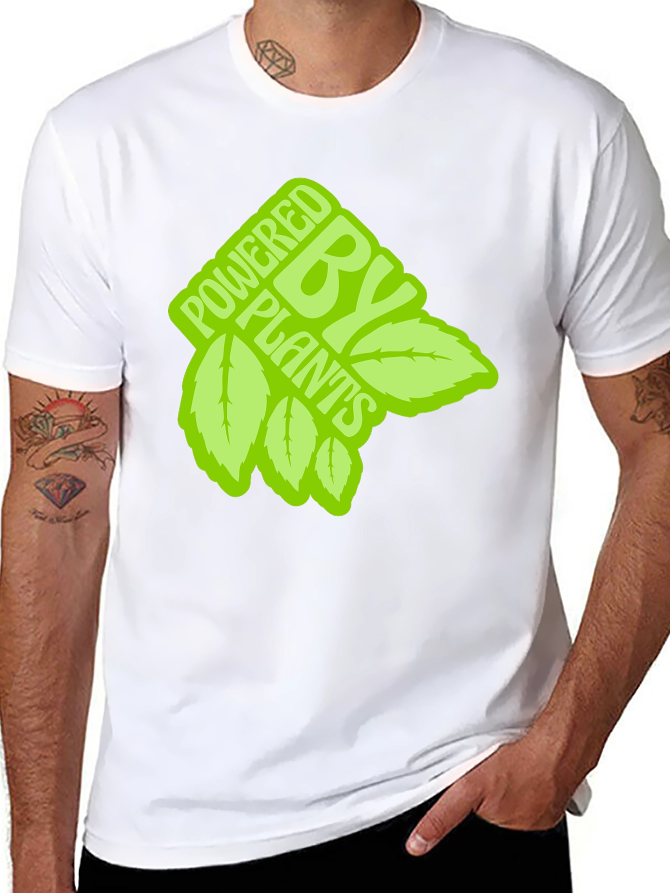 Powered By Plants T-Shirt - Vegan Lifestyle Tee