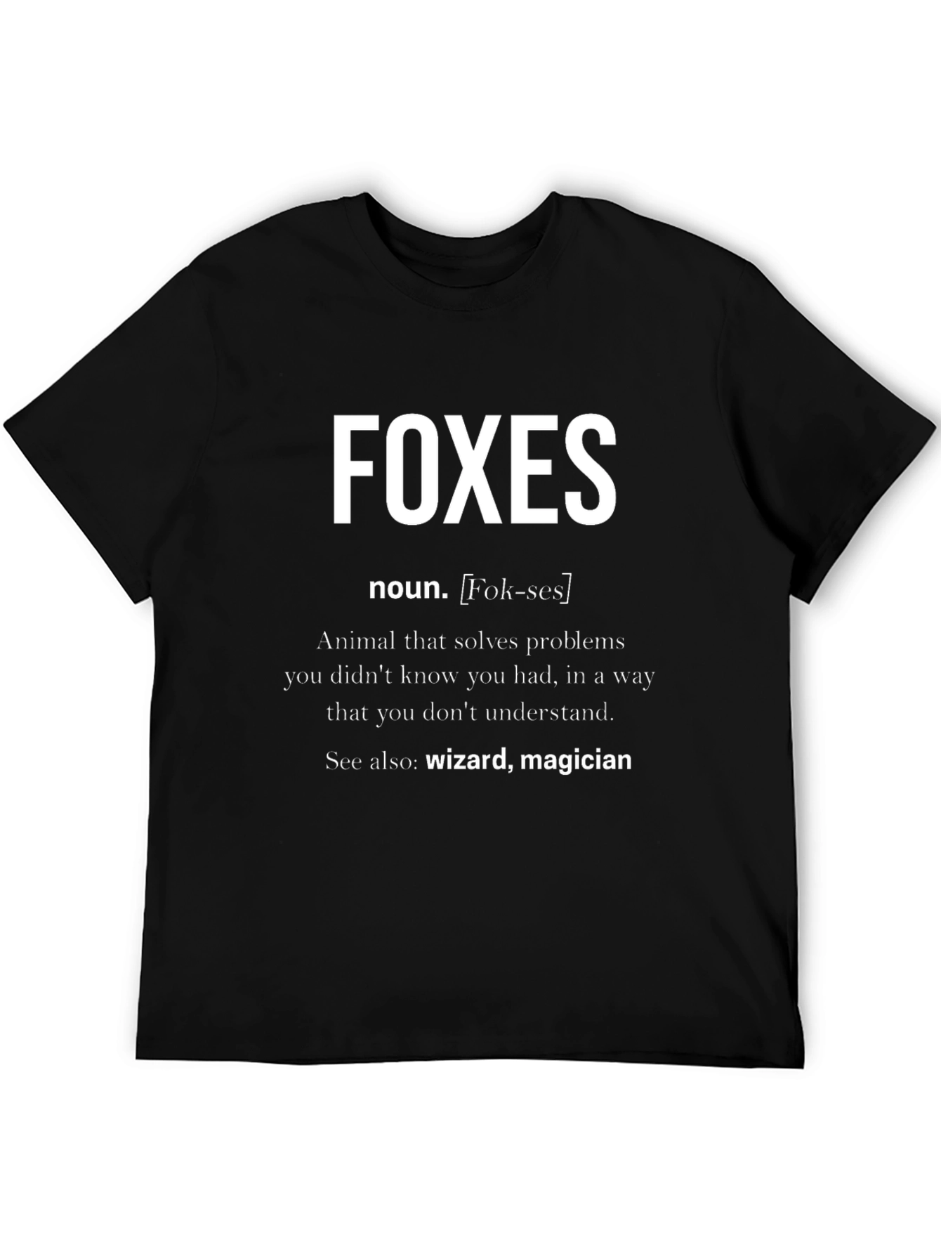 Foxes Definition Black Graphic T-Shirt