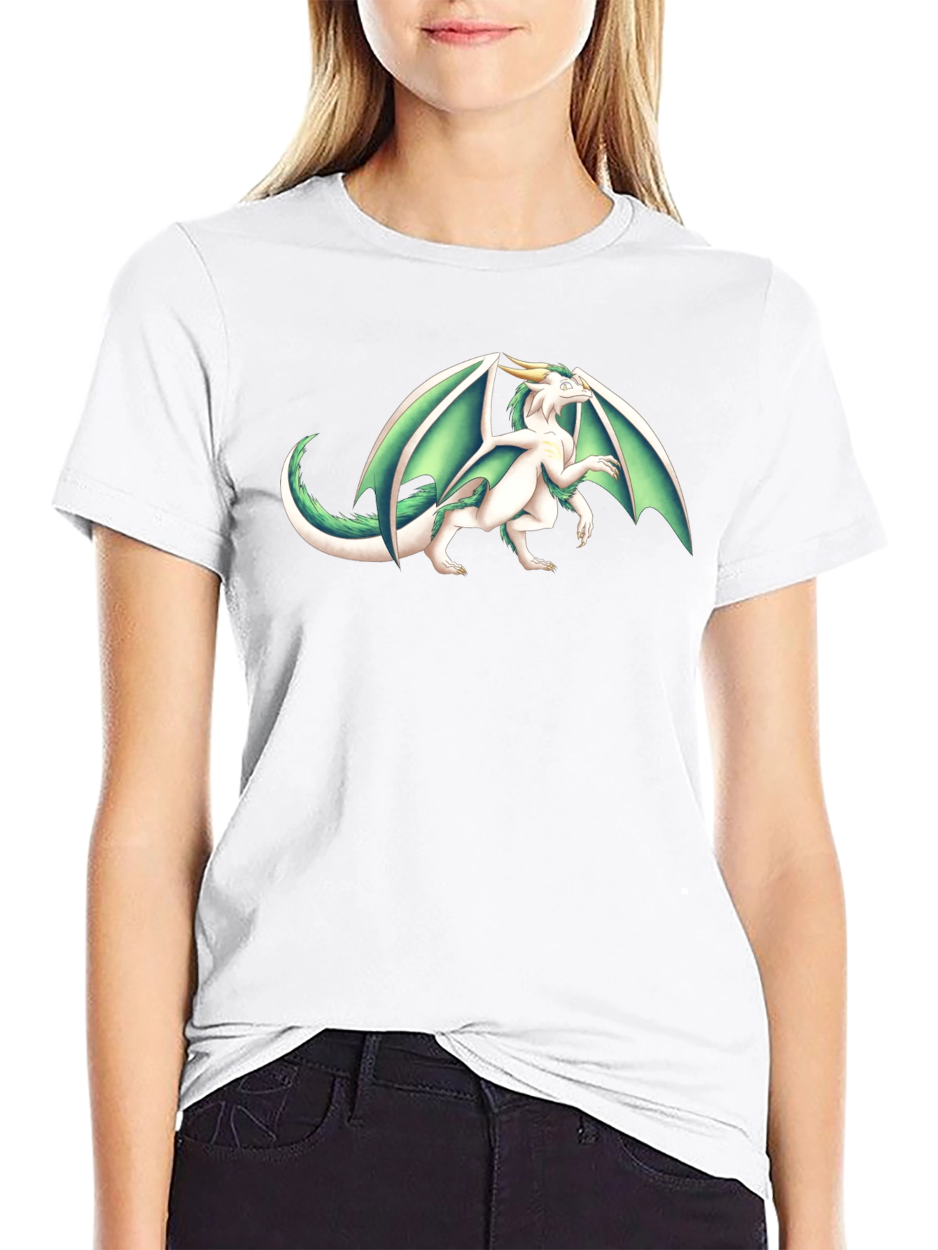 Dragon Graphic Tee - Black Cotton T-Shirt
