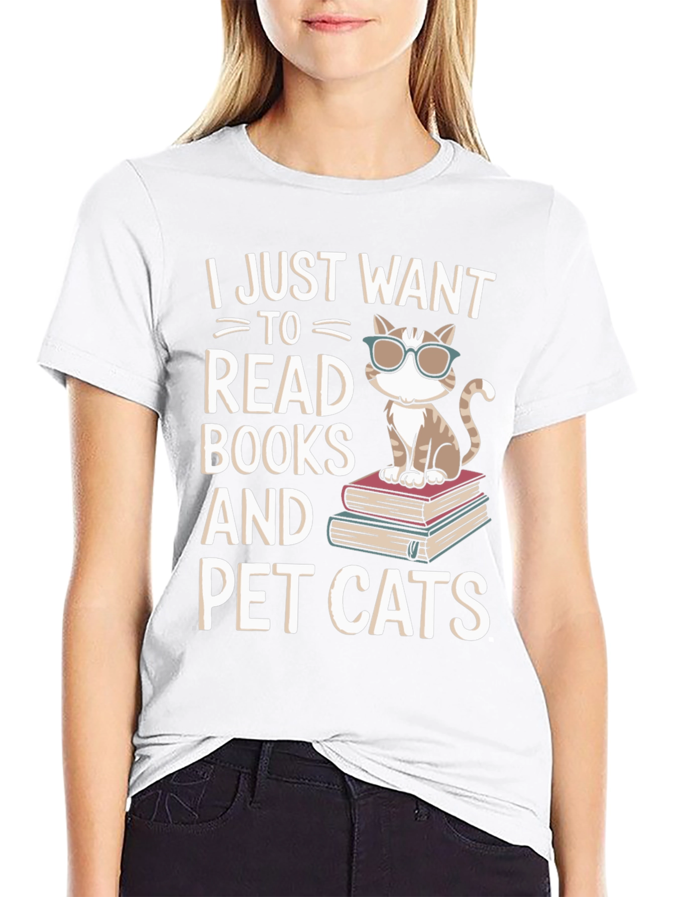 Read Books and Pet Cats Graphic Tee