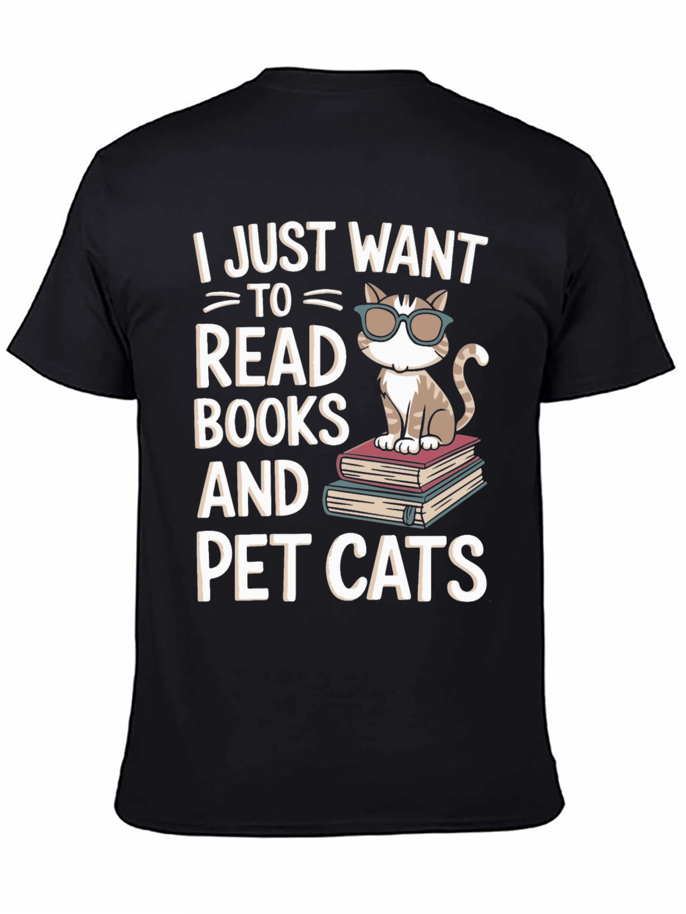Read Books and Pet Cats Graphic Tee