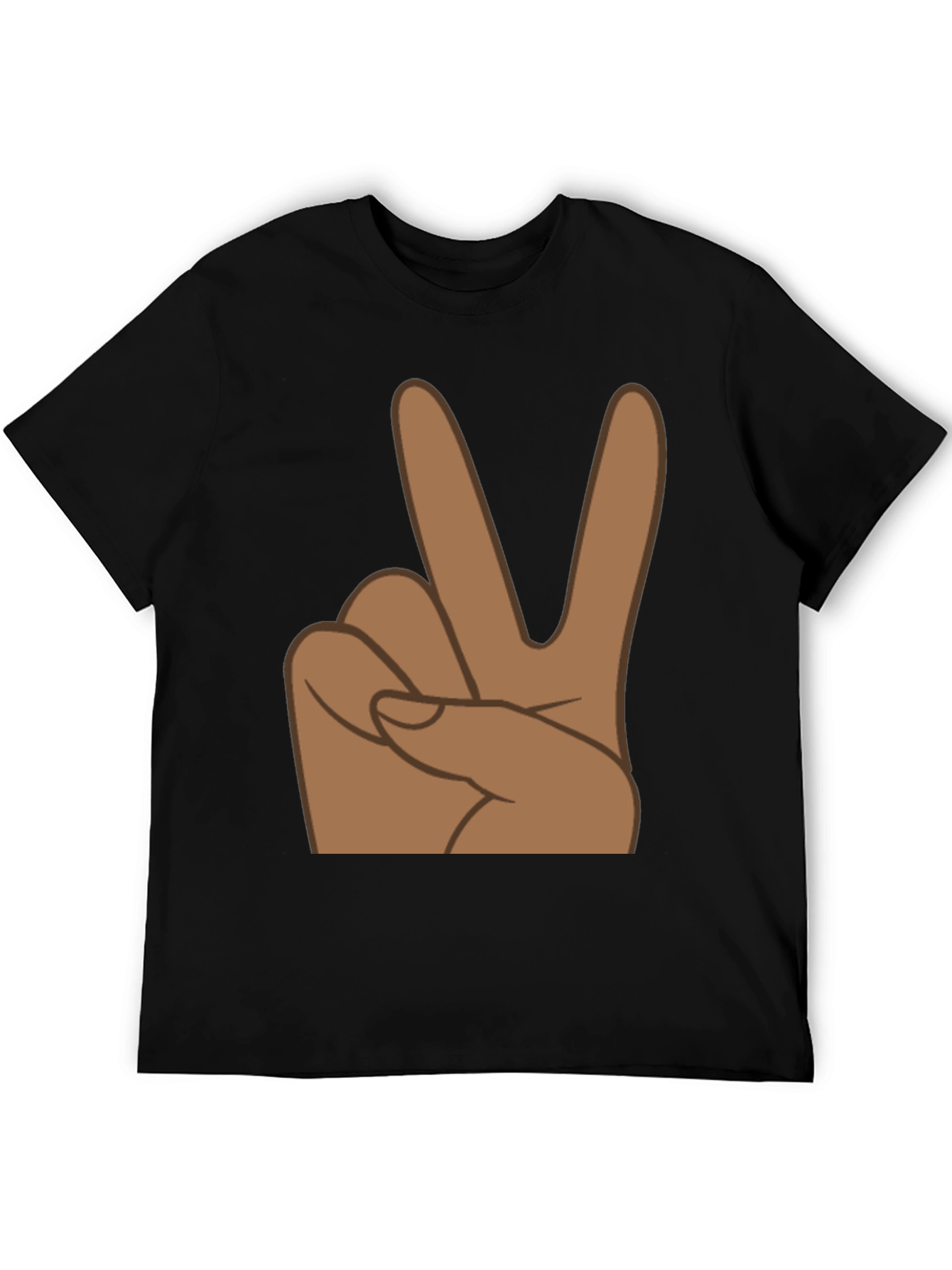 Peace Sign Graphic Tee - Black