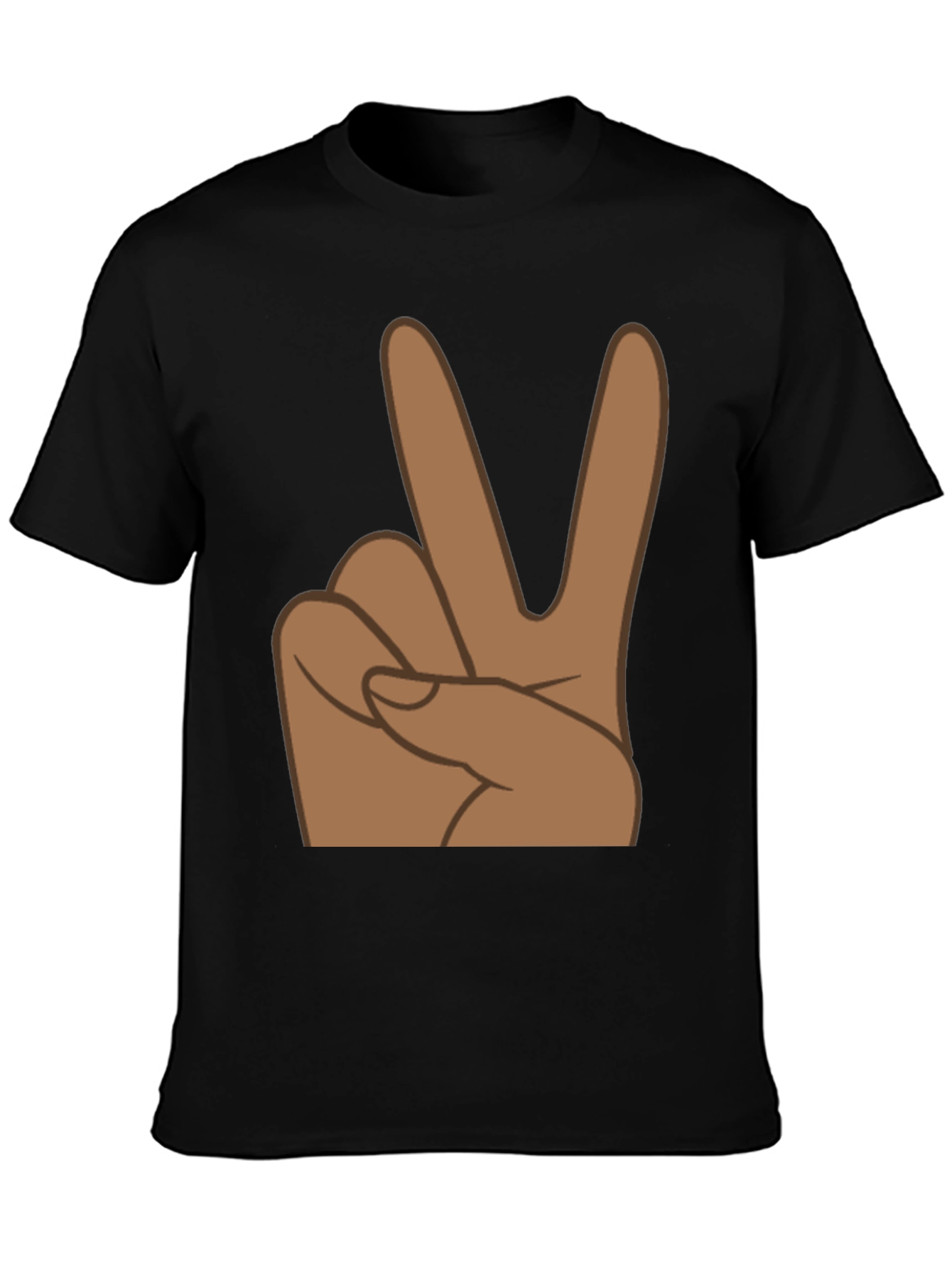 Peace Sign Graphic Tee - Black