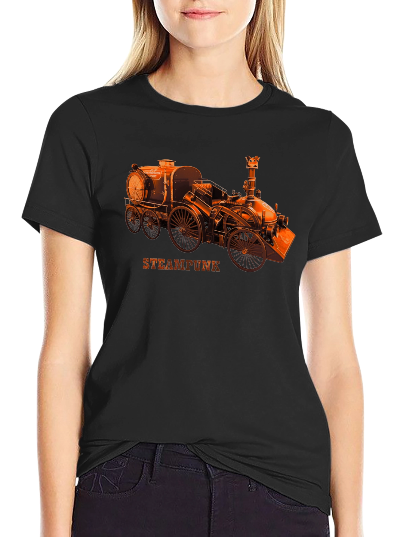 Steampunk Locomotive Graphic Tee