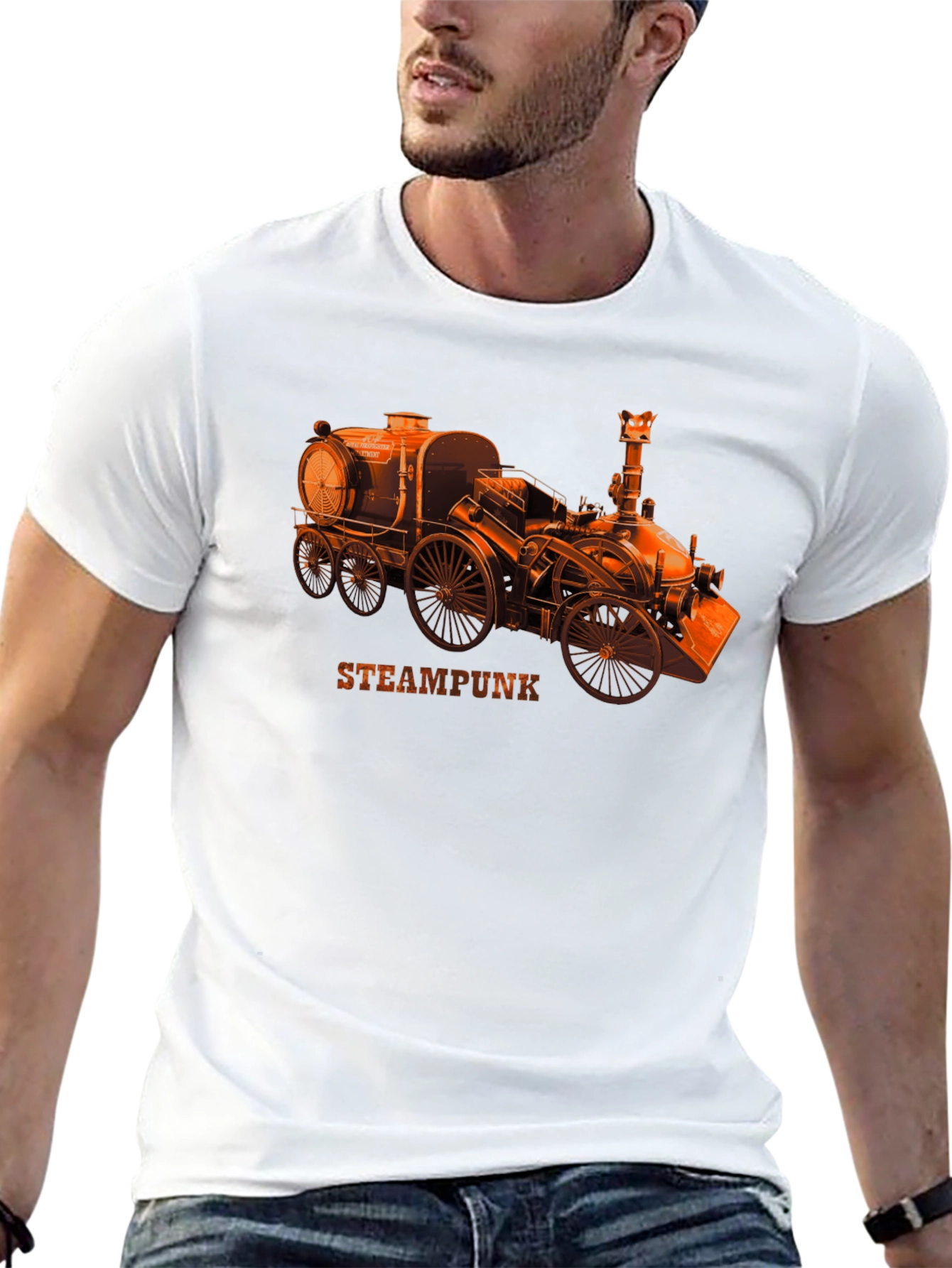 Steampunk Locomotive Graphic Tee