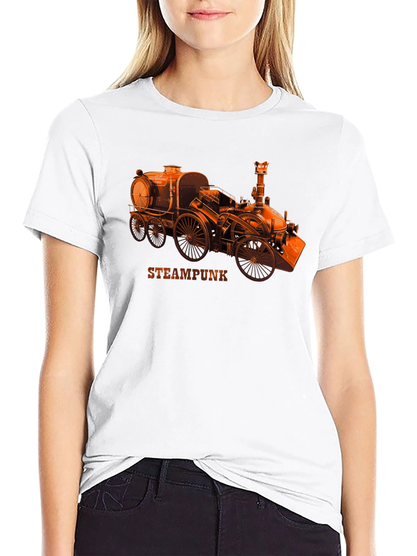 Steampunk Locomotive Graphic Tee