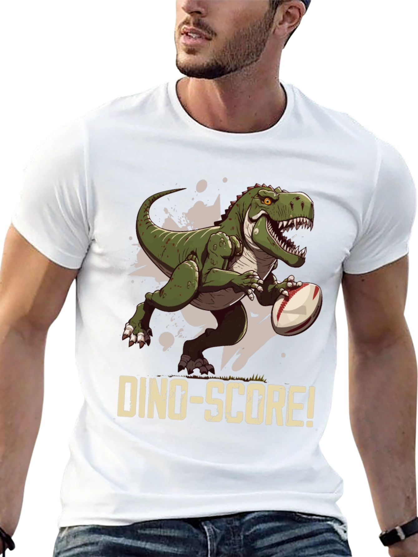 Dino-Score! T-Rex Rugby T-Shirt