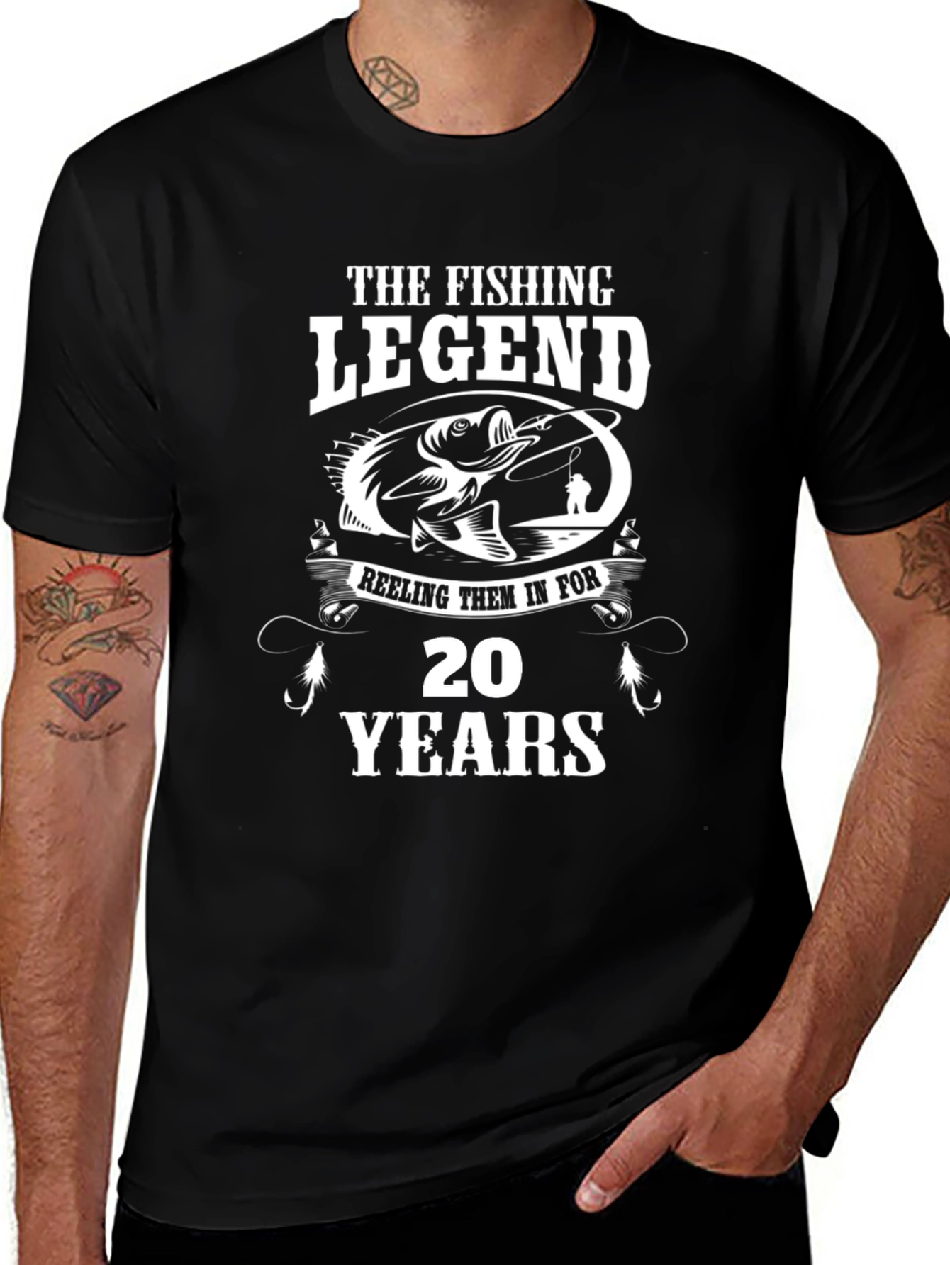Fishing Legend 20 Years Graphic T-Shirt