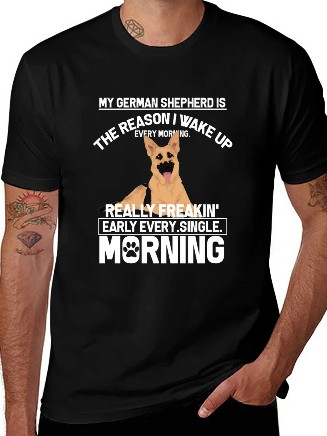 German Shepherd Wake Up T-Shirt