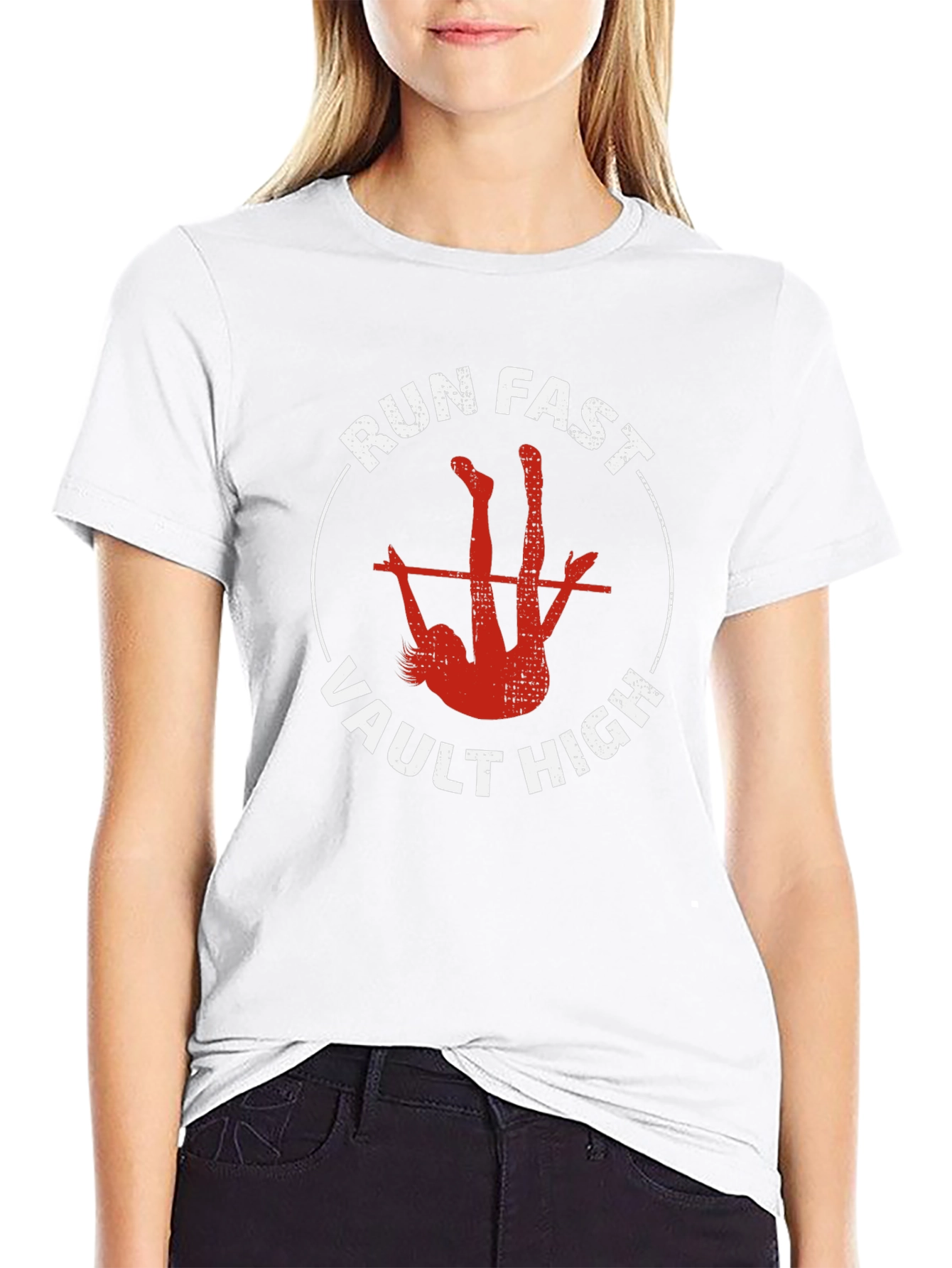 Run Fast Vault High T-Shirt - Athlete Graphic Tee