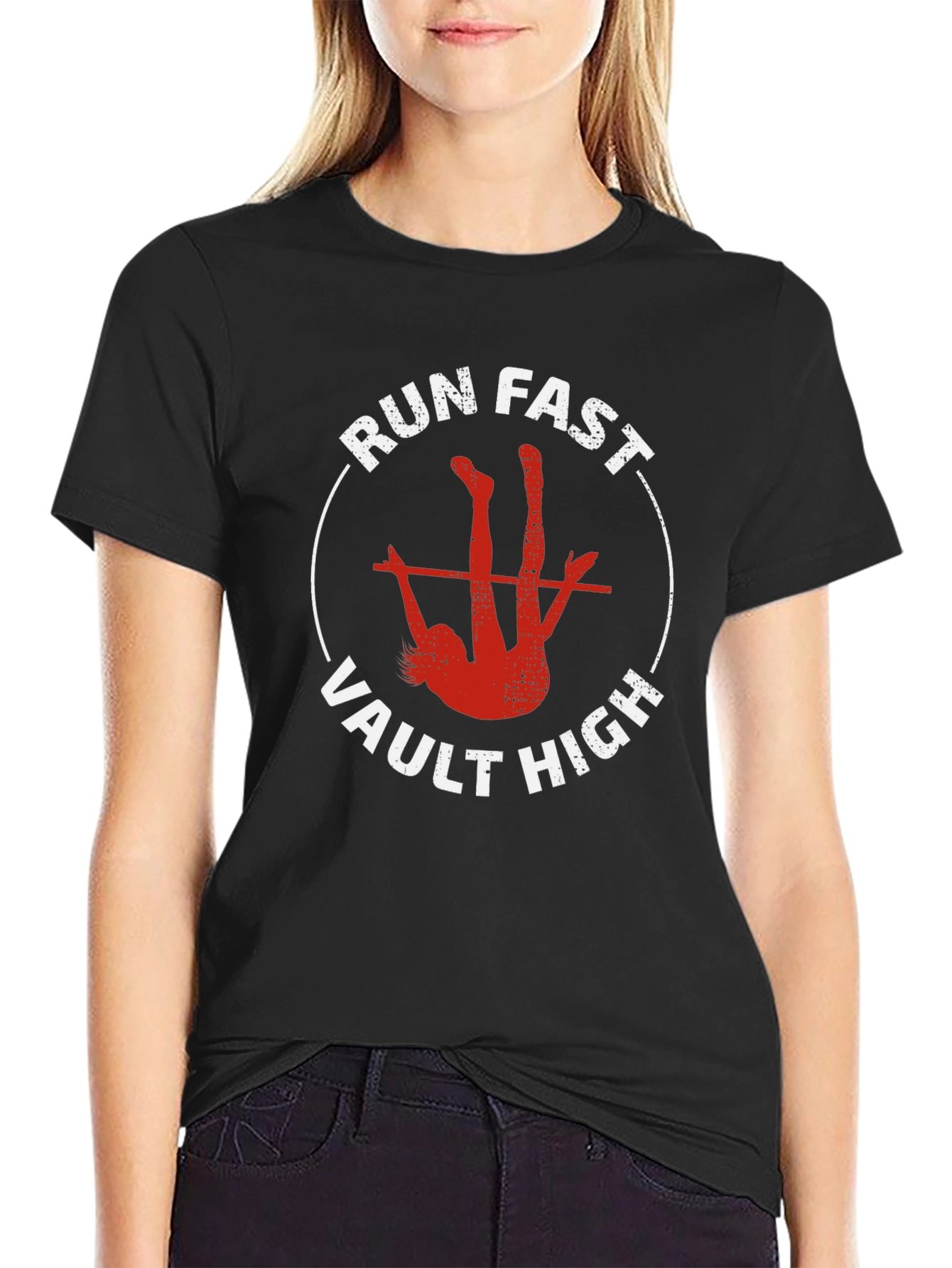 Run Fast Vault High T-Shirt - Athlete Graphic Tee