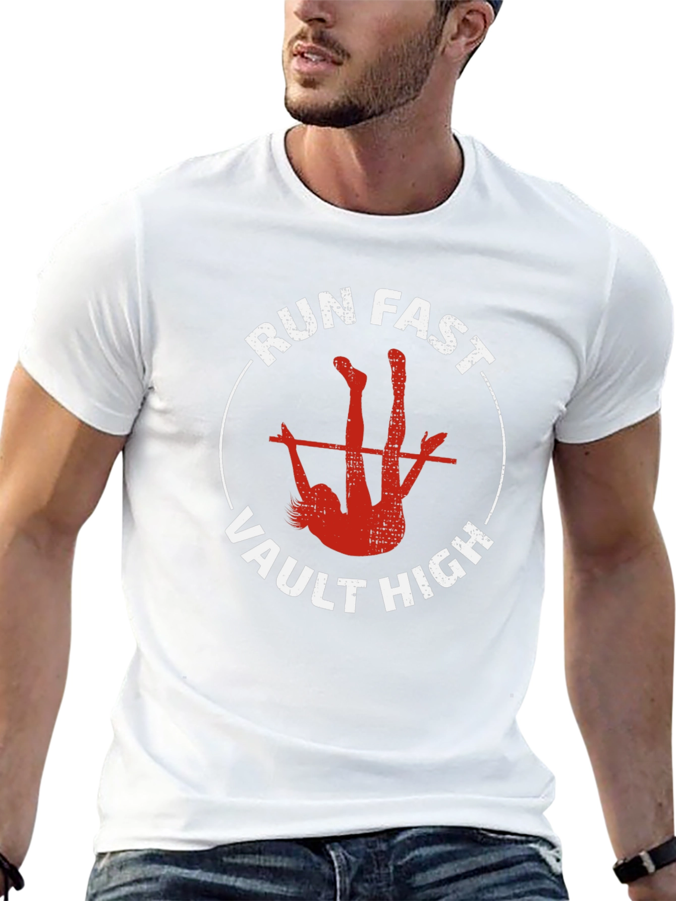 Run Fast Vault High T-Shirt - Athlete Graphic Tee
