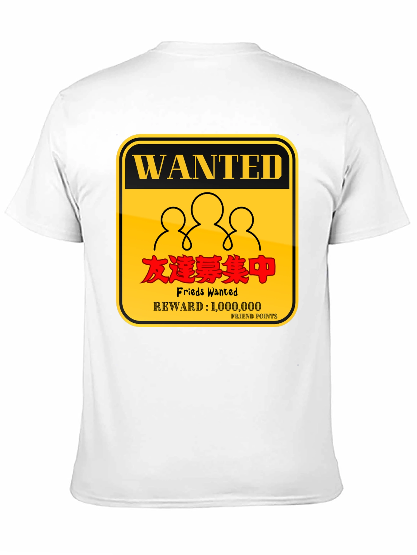 Wanted Friends Black T-Shirt