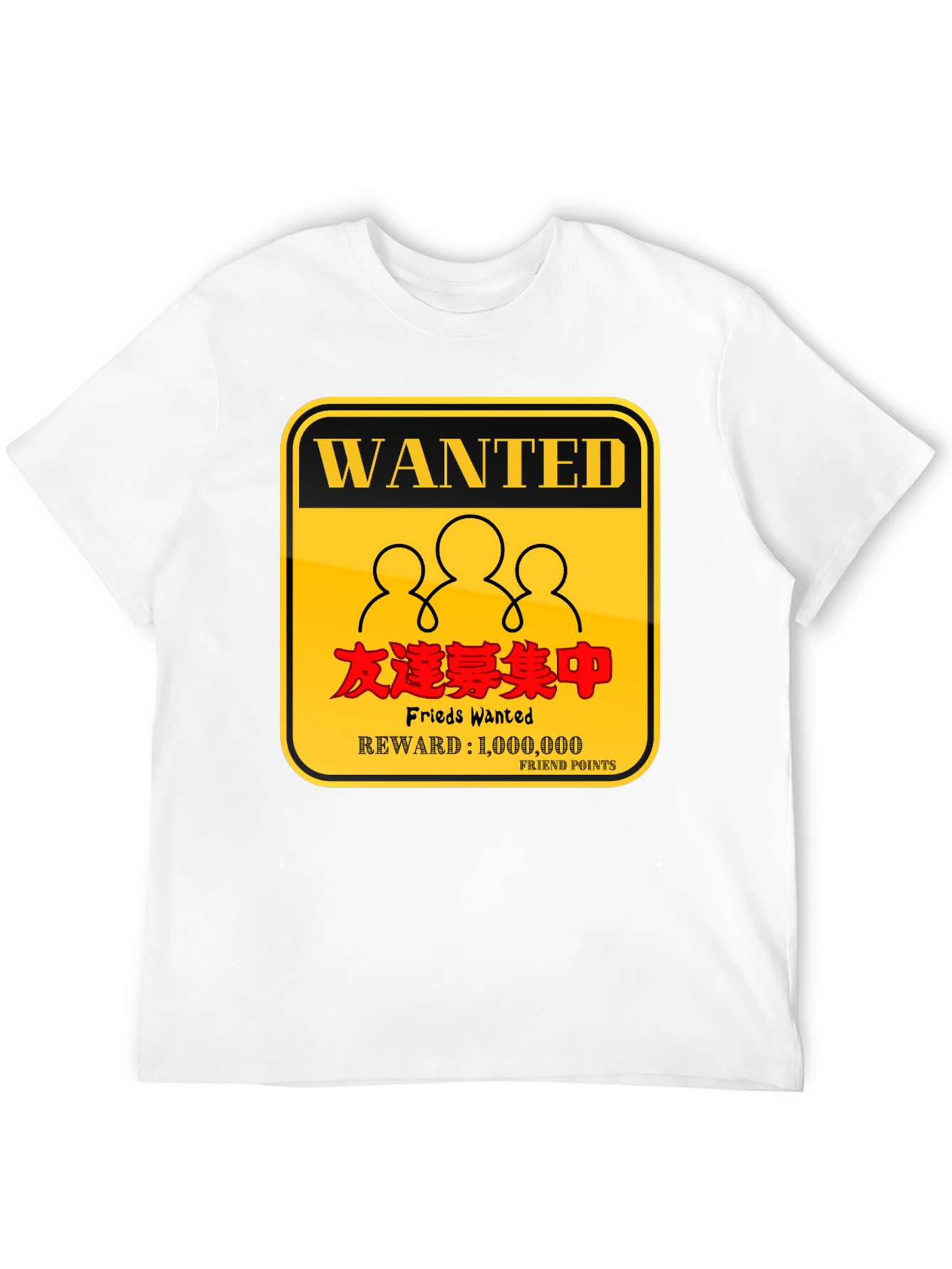 Wanted Friends Black T-Shirt