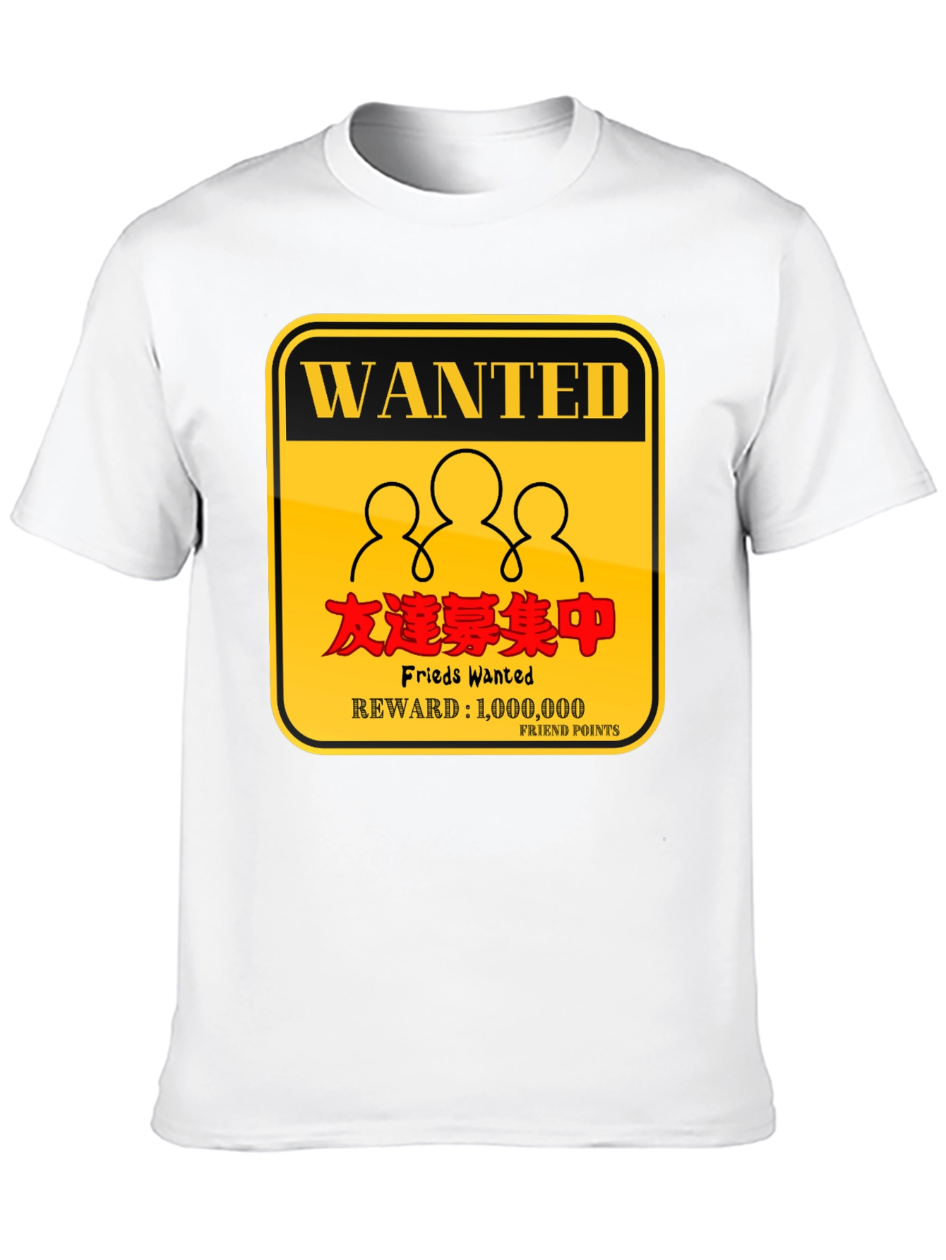Wanted Friends Black T-Shirt