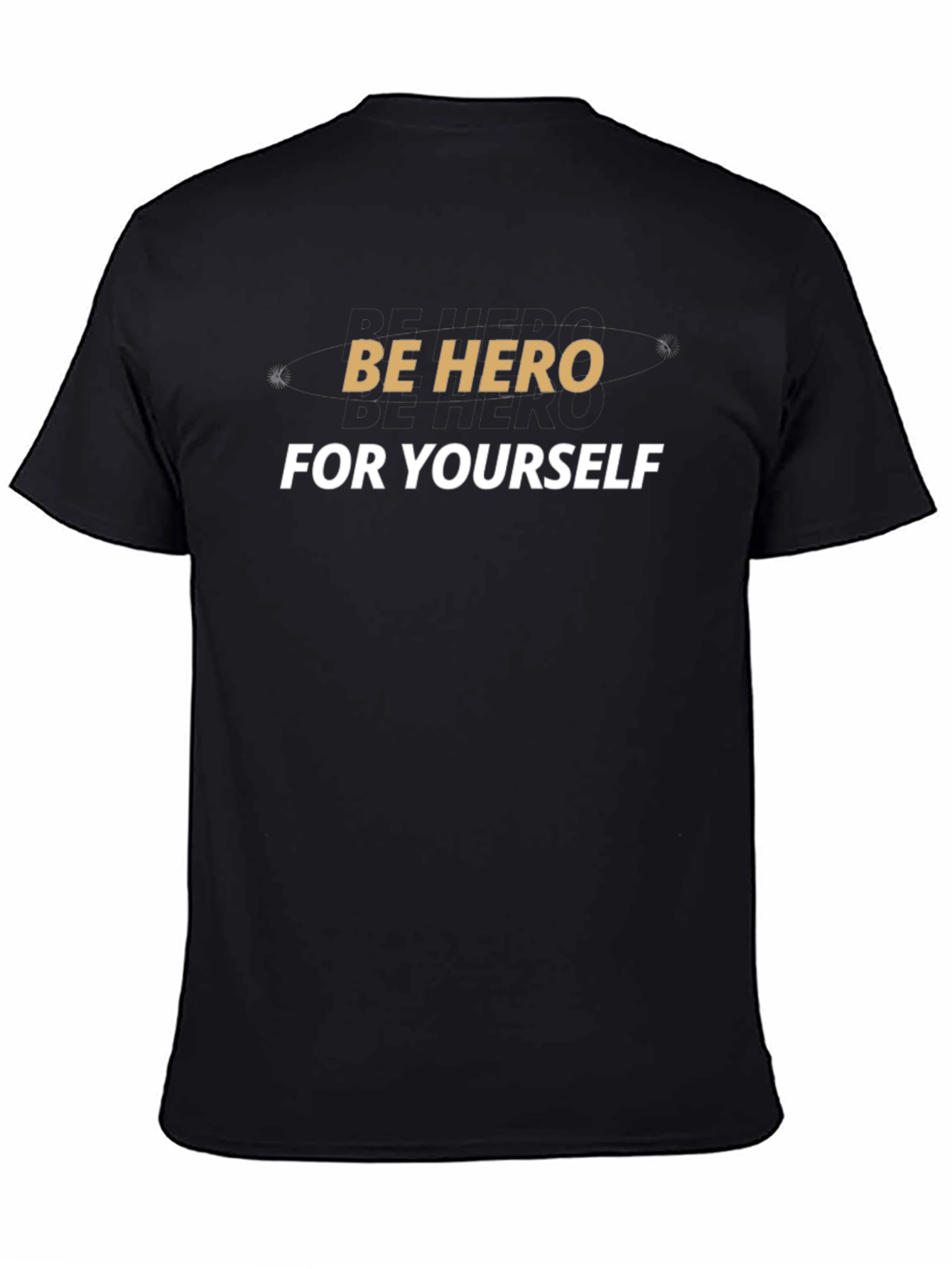 Be Hero for Yourself Black Graphic Tee