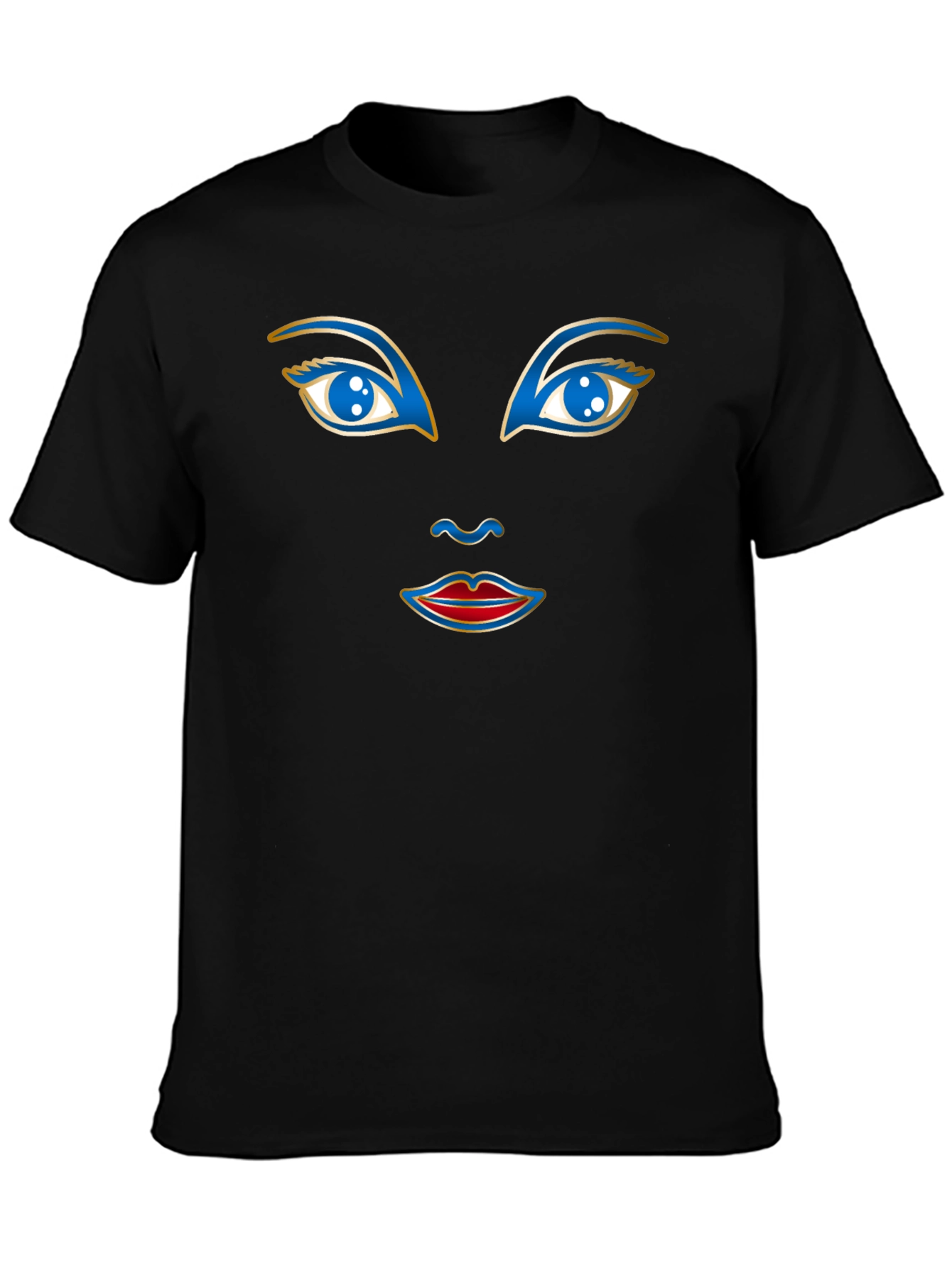 Abstract Face Graphic Tee - Stylish Unique Design