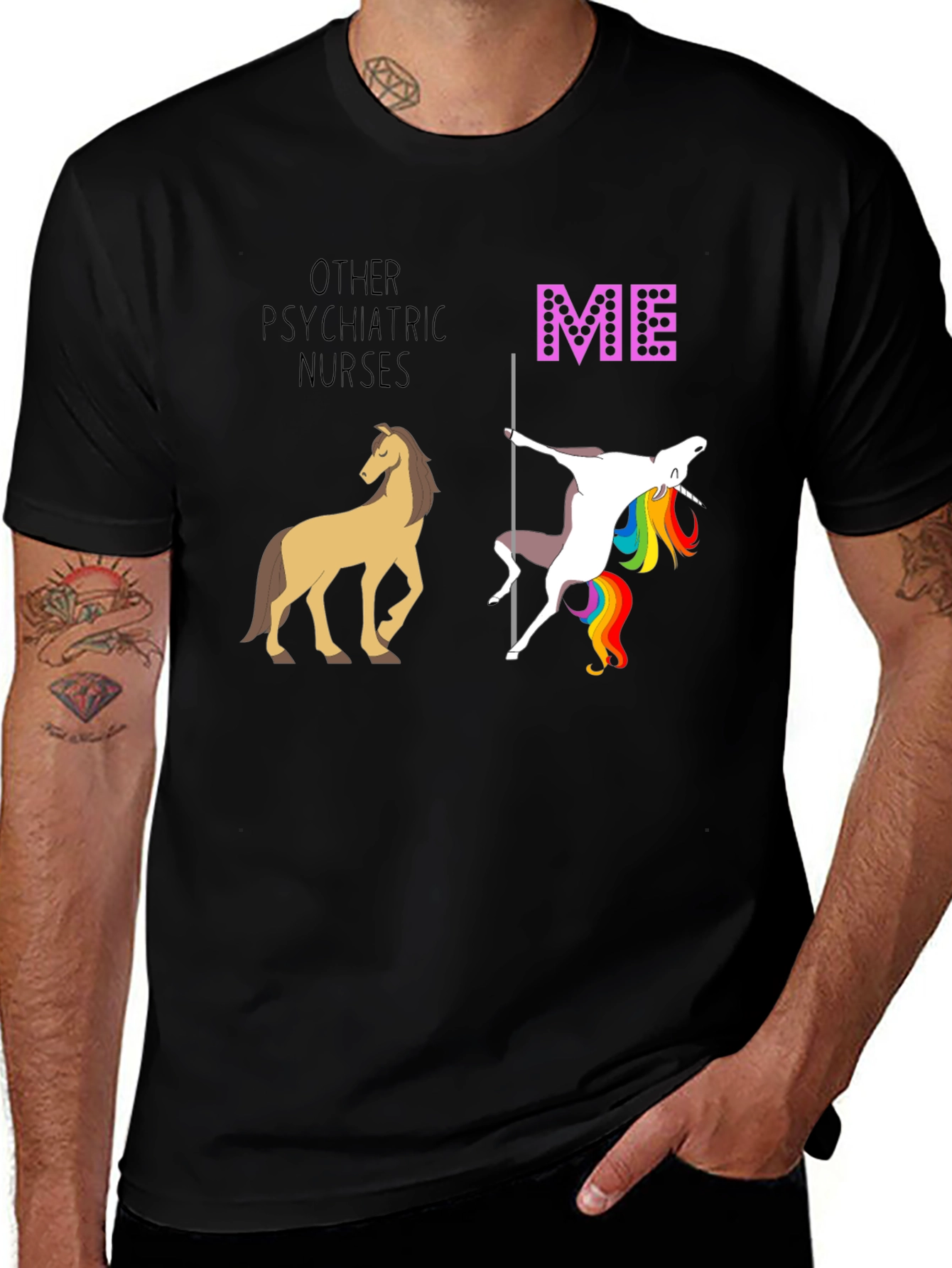 Psychiatric Nurse Unicorn T-Shirt