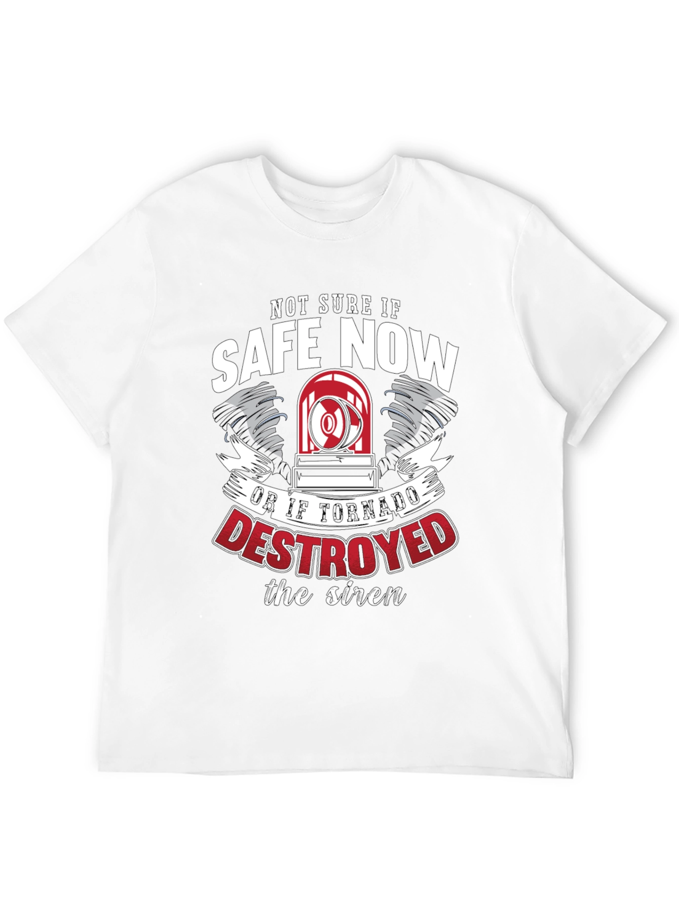 Funny Tornado Siren Destroyed T-Shirt