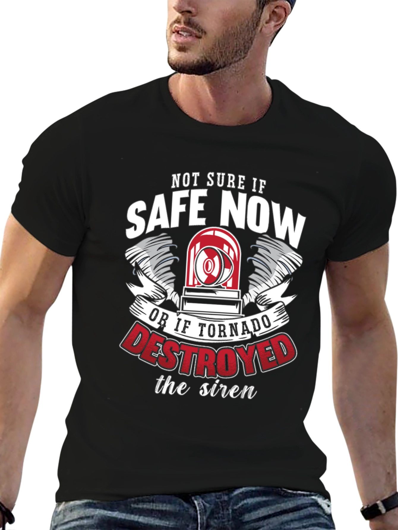 Funny Tornado Siren Destroyed T-Shirt