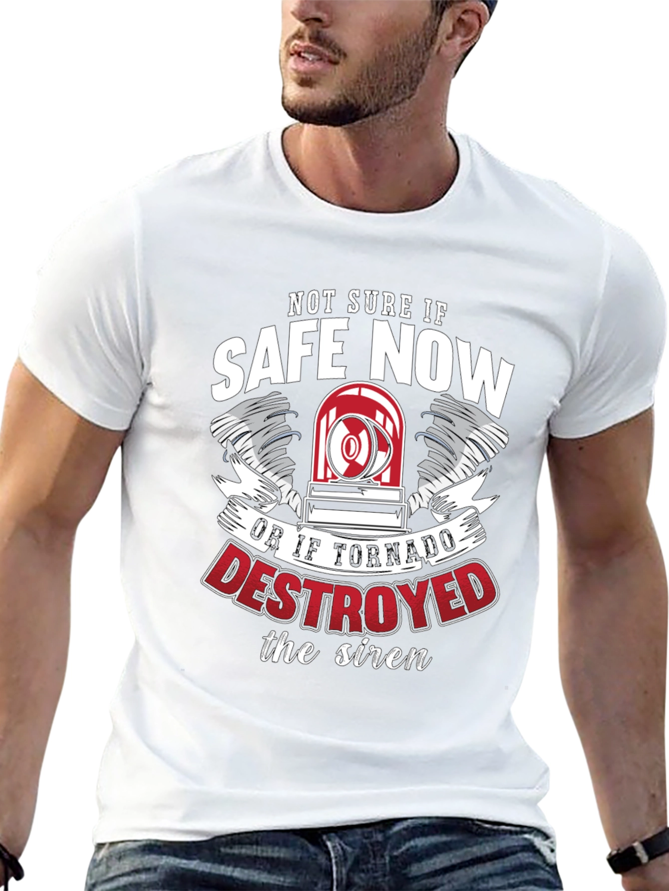Funny Tornado Siren Destroyed T-Shirt
