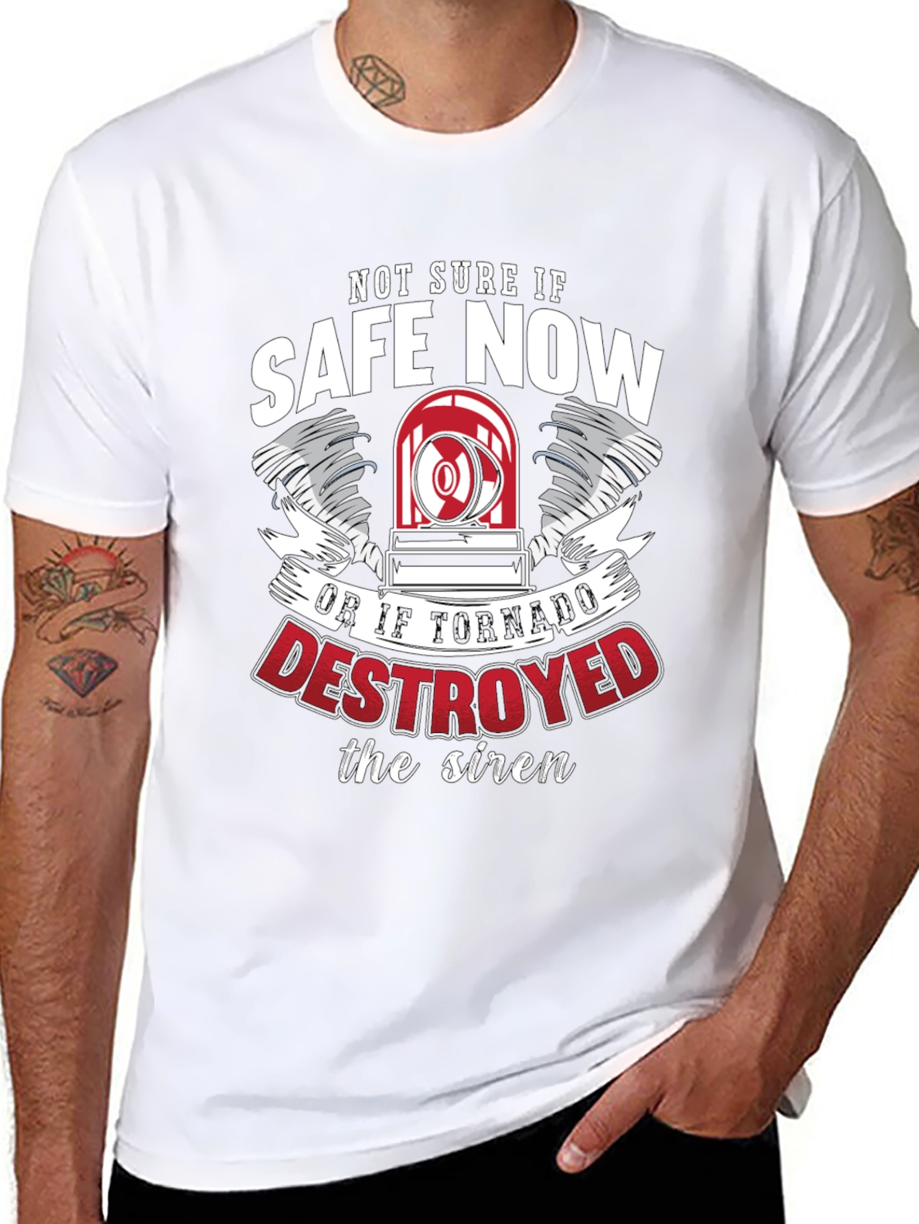 Funny Tornado Siren Destroyed T-Shirt