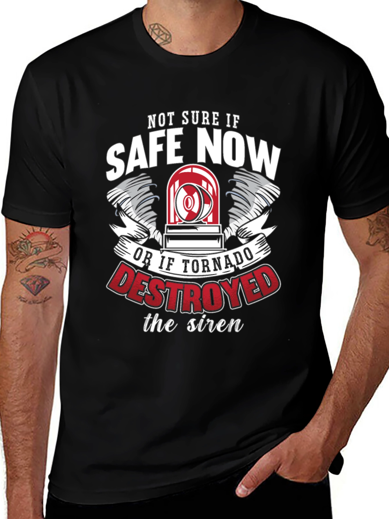 Funny Tornado Siren Destroyed T-Shirt