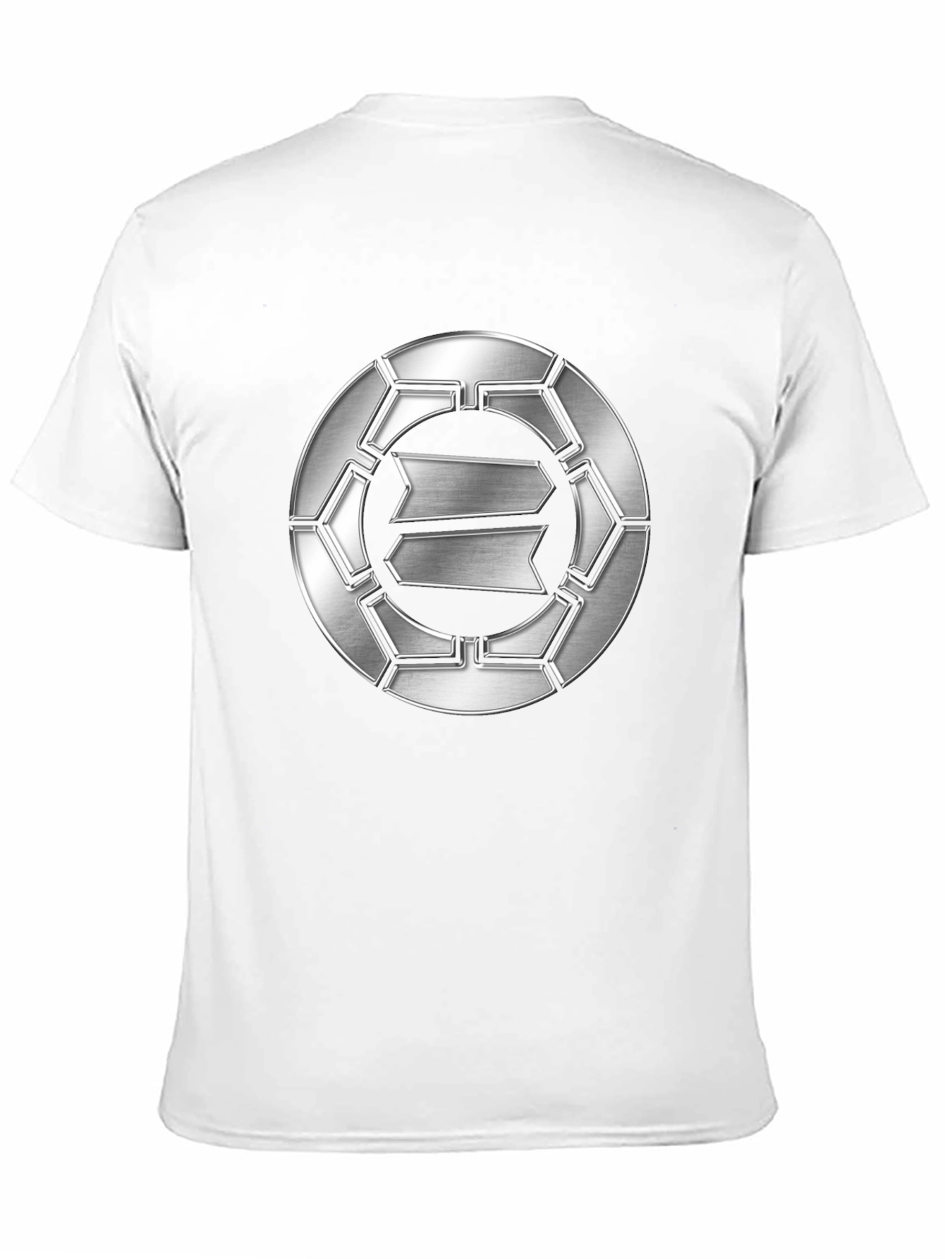 Black T-Shirt with Metallic Emblem