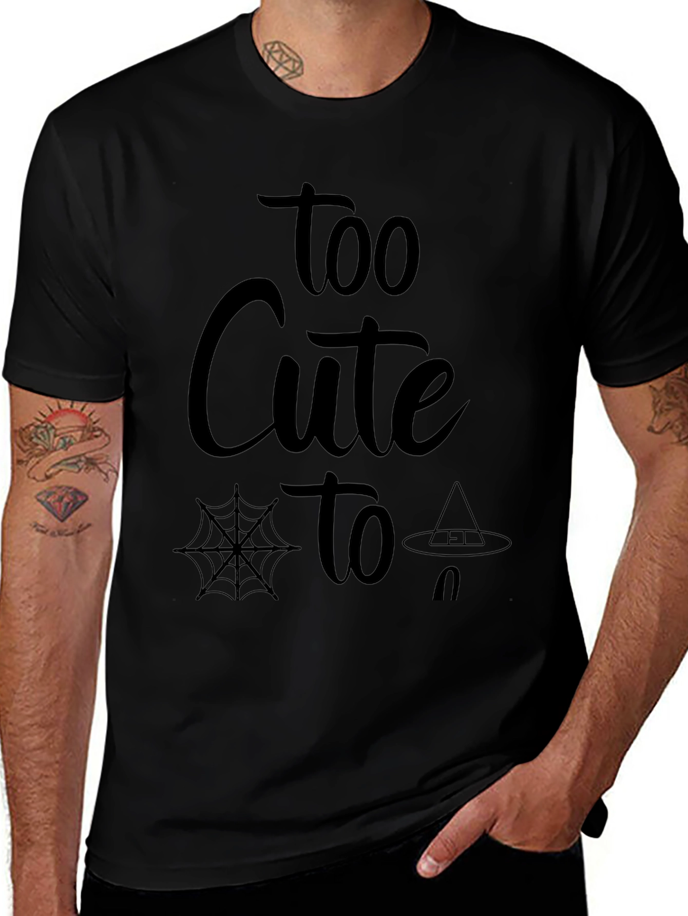Too Cute to Spook Halloween Graphic Tee